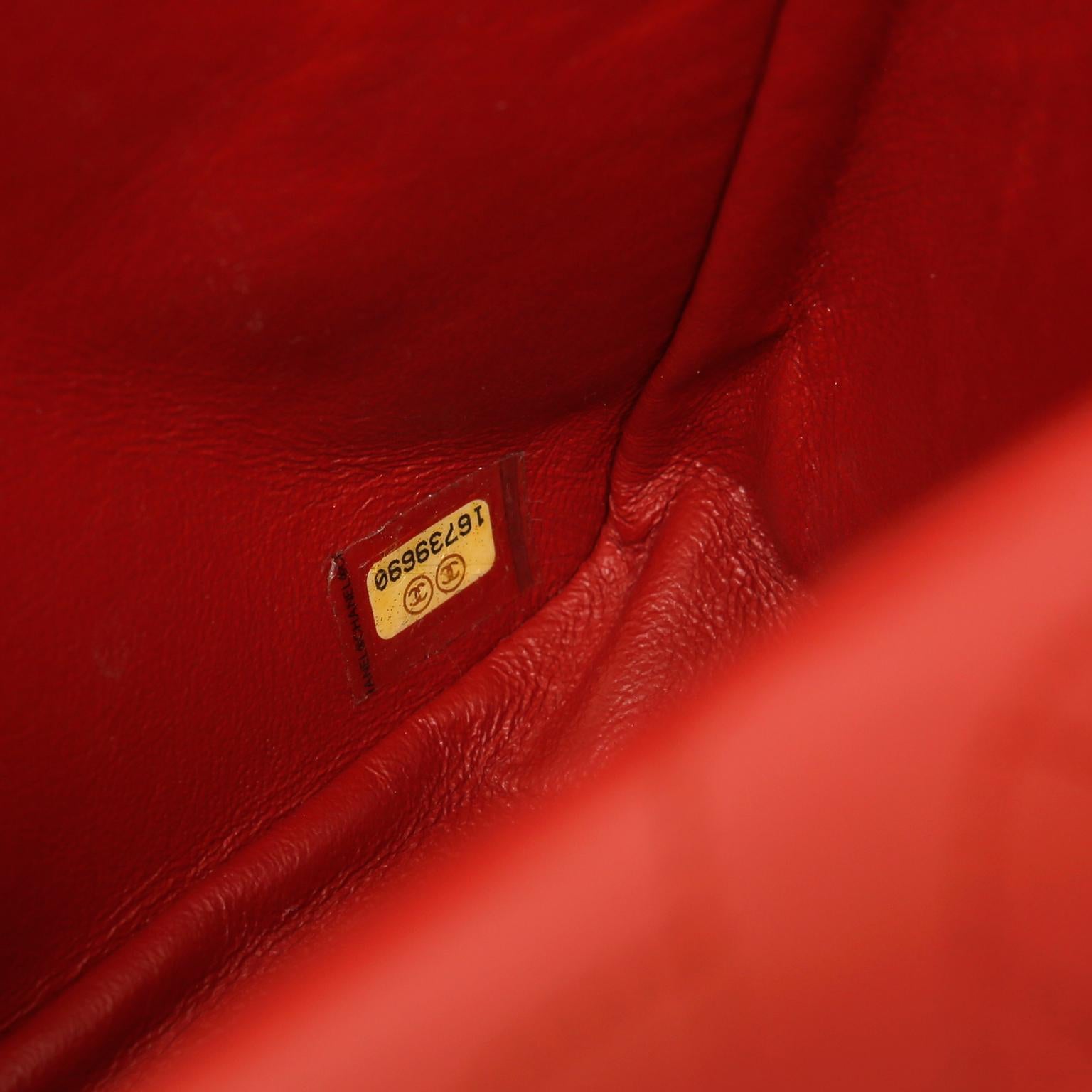  Chanel Red Distressed Lambskin 2.55 Reissue Flap Bag  In Good Condition In Palm Beach, FL
