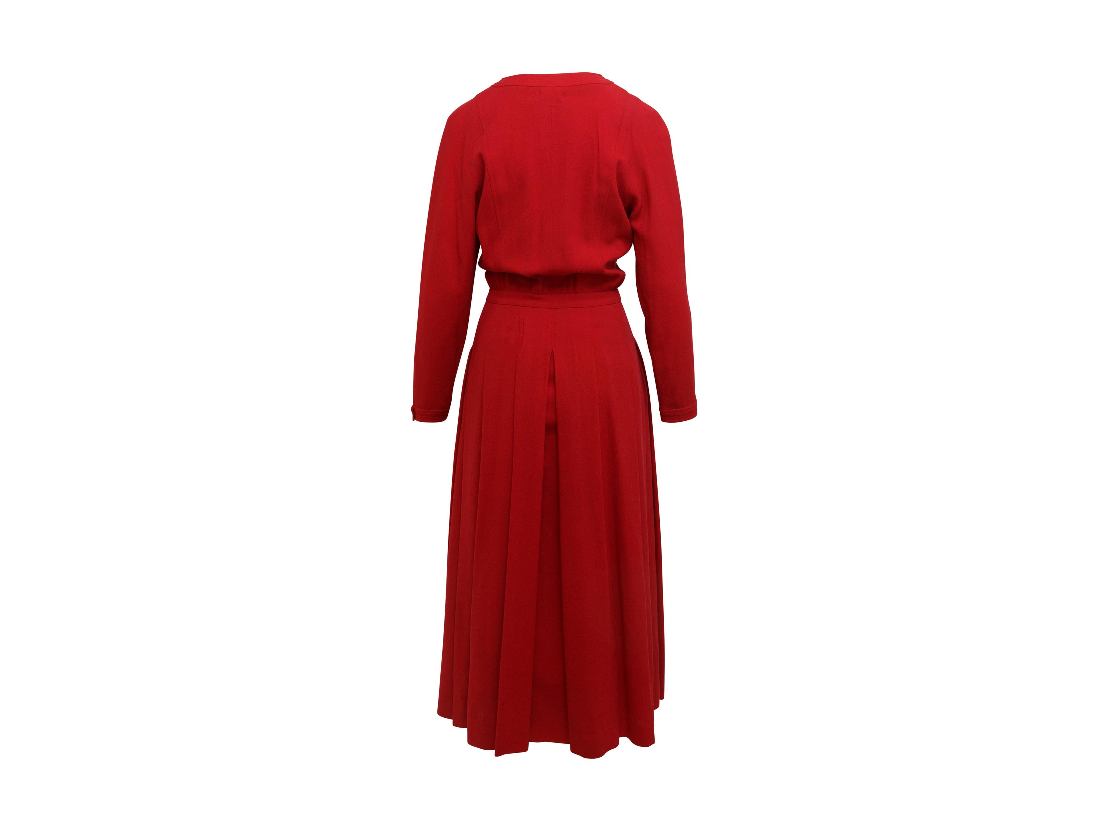 Women's Chanel Red Double-Breasted Dress