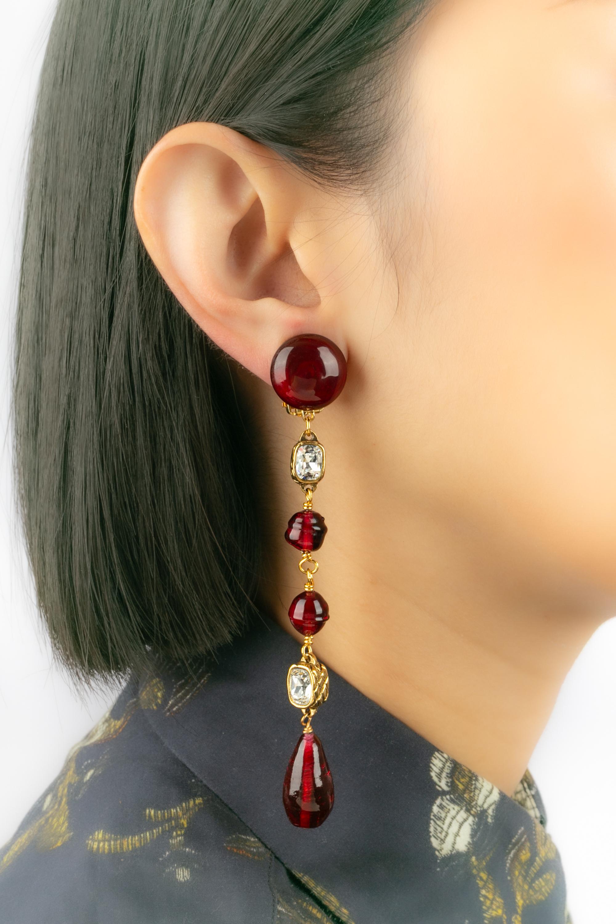 Chanel red earrings 6