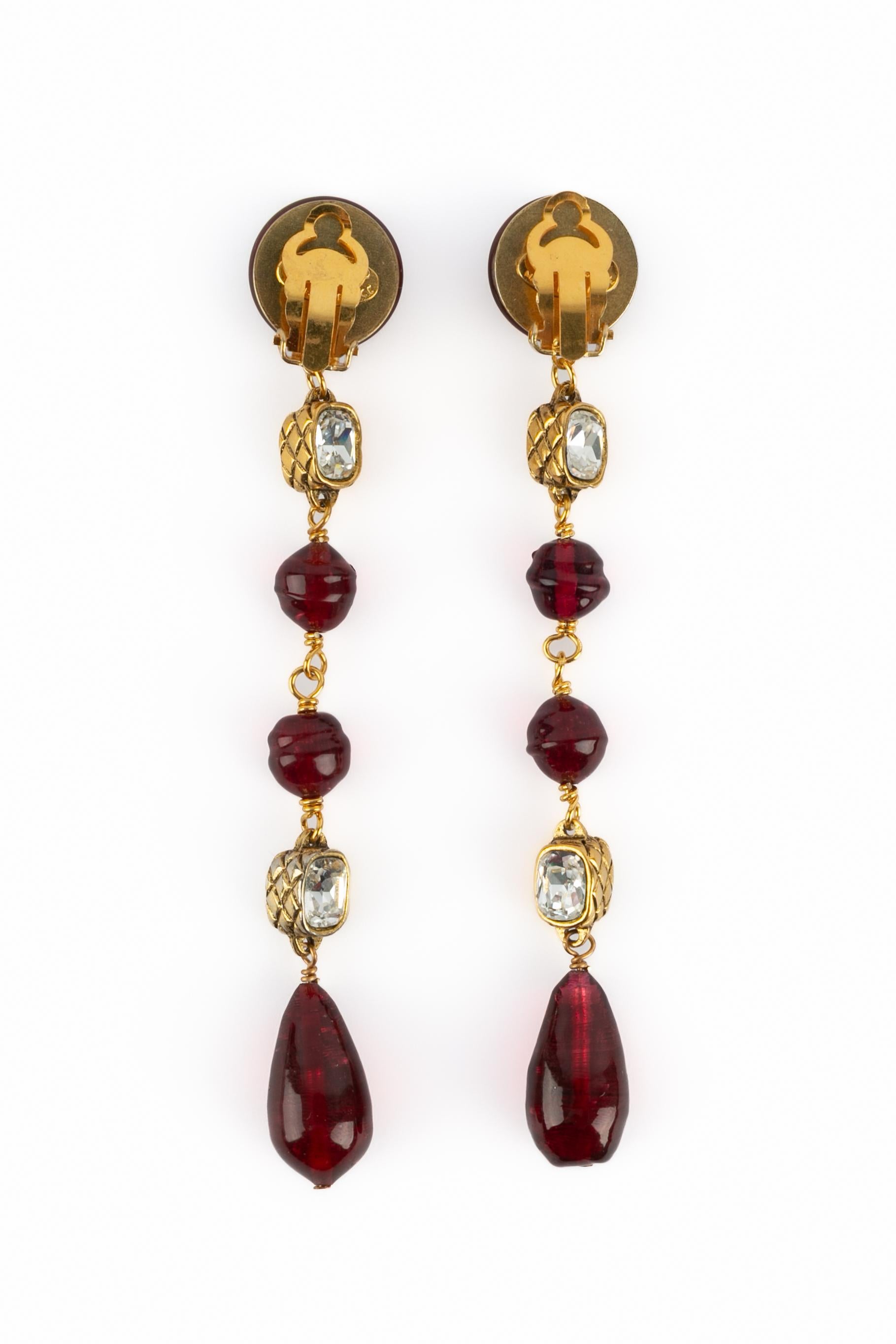 Women's Chanel red earrings