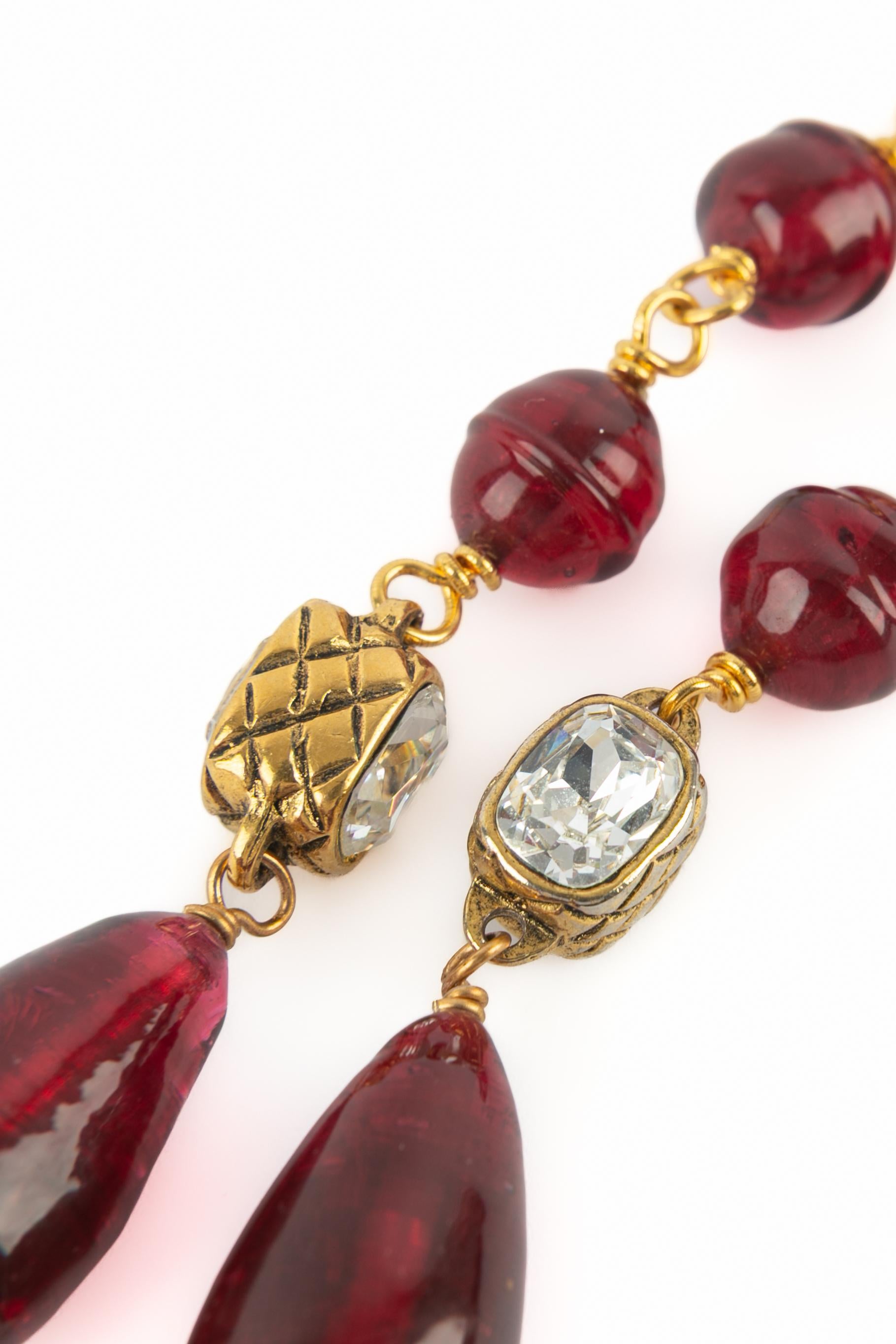 Chanel red earrings 2