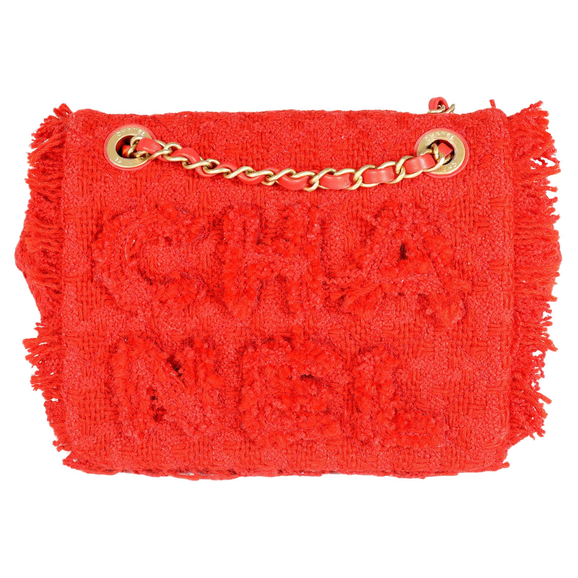 red tweed chanel bag