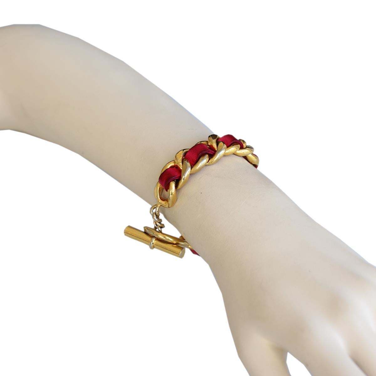 chanel red bracelet