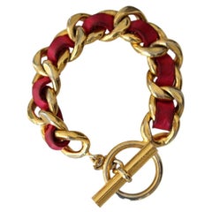 Chanel Red & Gold Vintage Bracelet