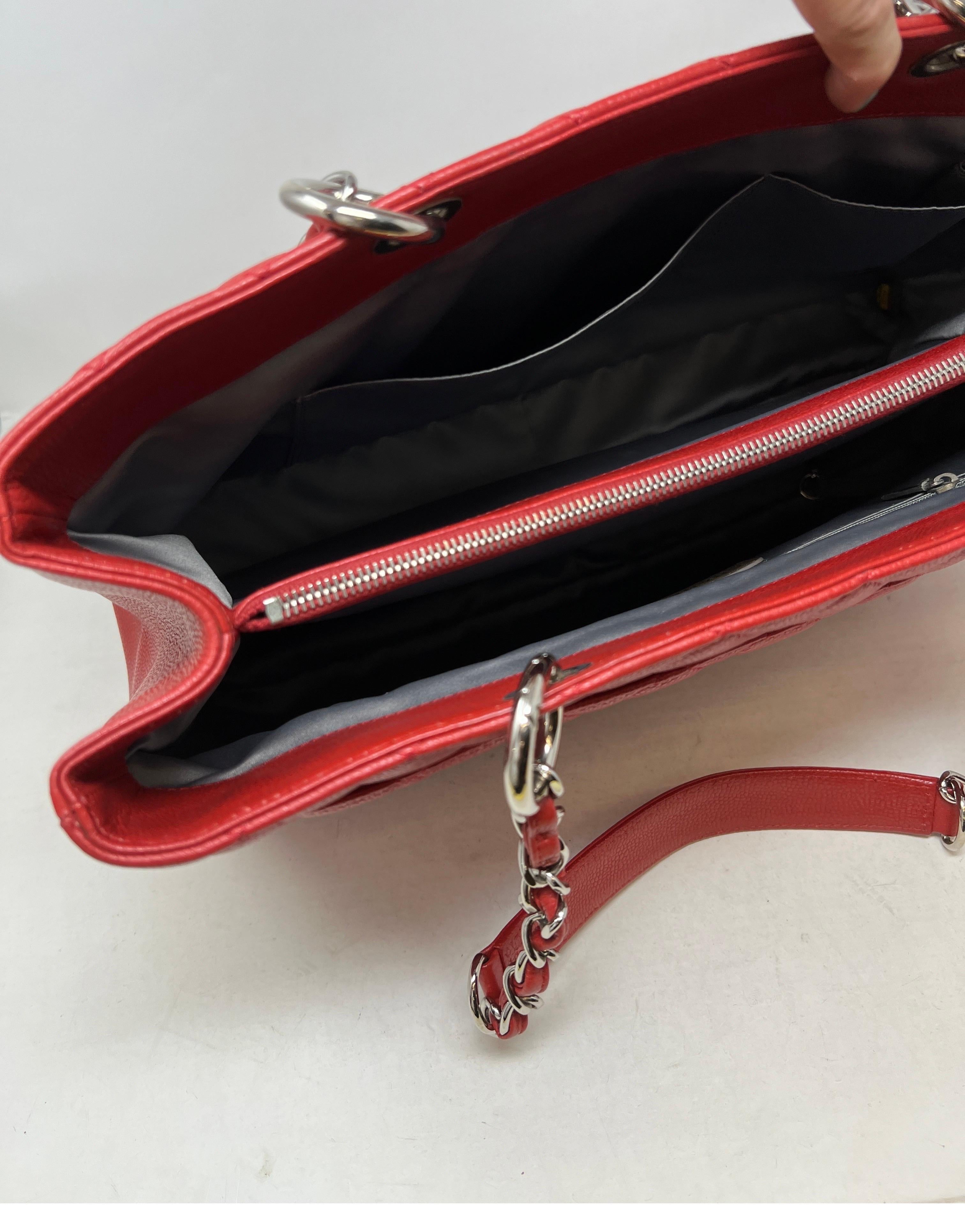 Chanel Red Grand Shopper Tote 7