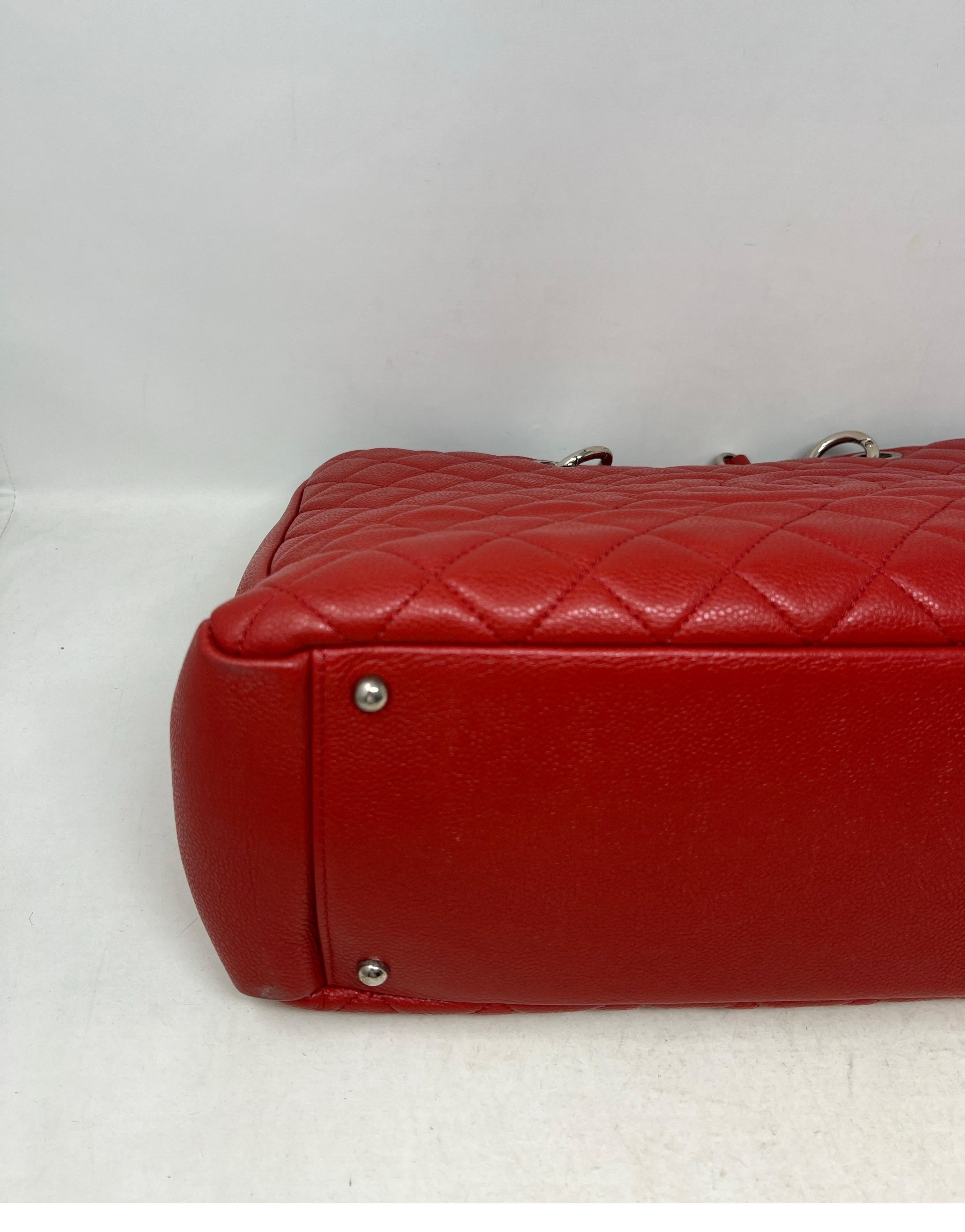 Chanel Red Grand Shopper Tote 10
