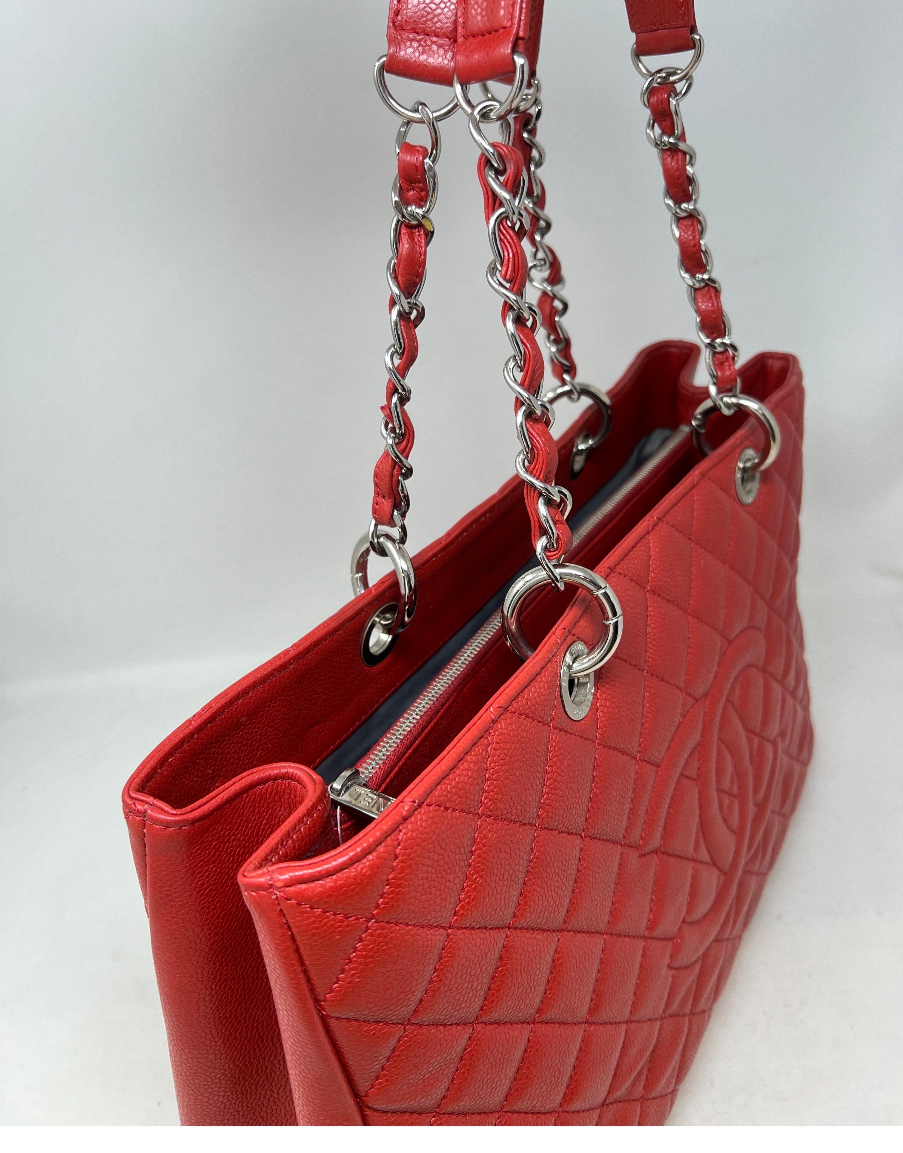 Chanel Red Grand Shopper Tote 12