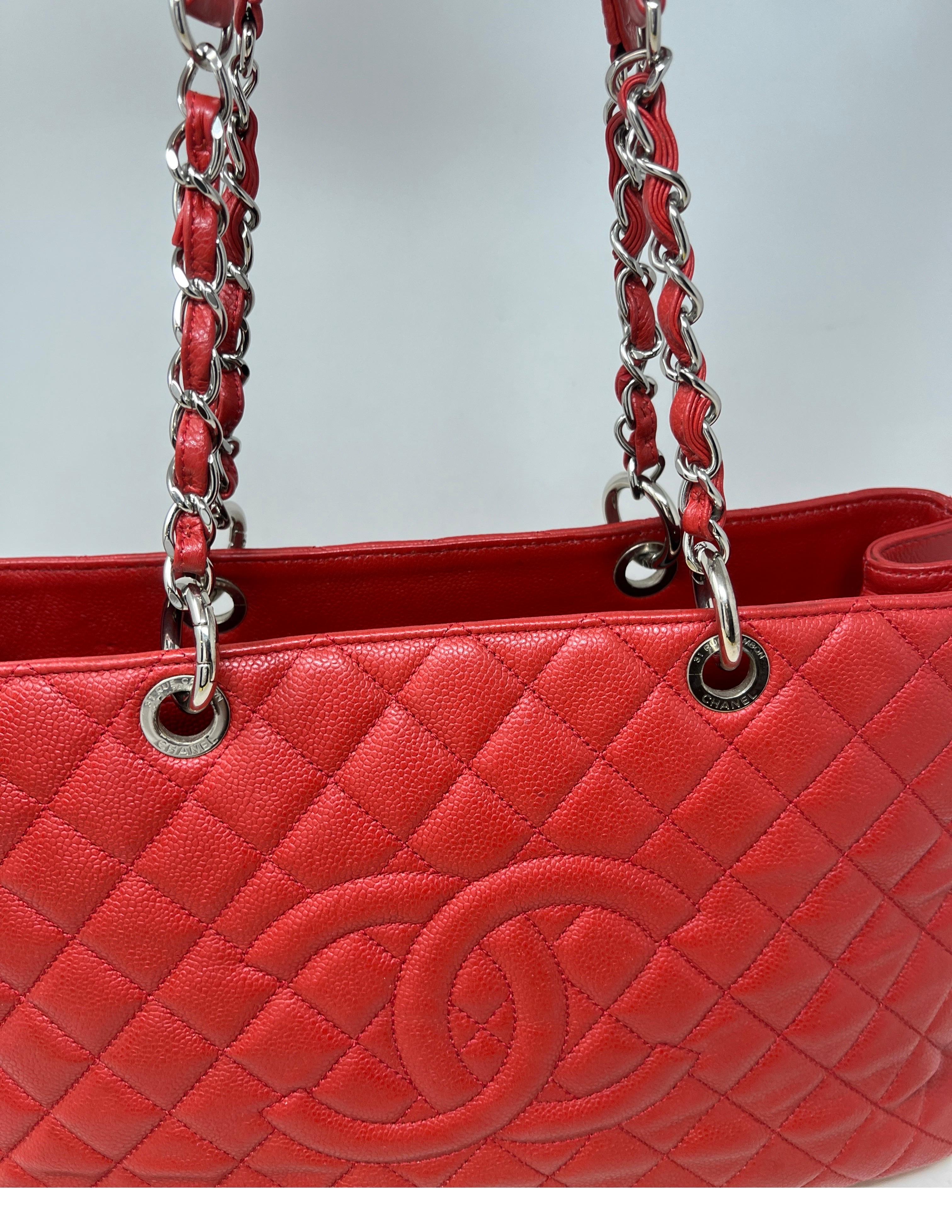 Chanel Red Grand Shopper Tote 13