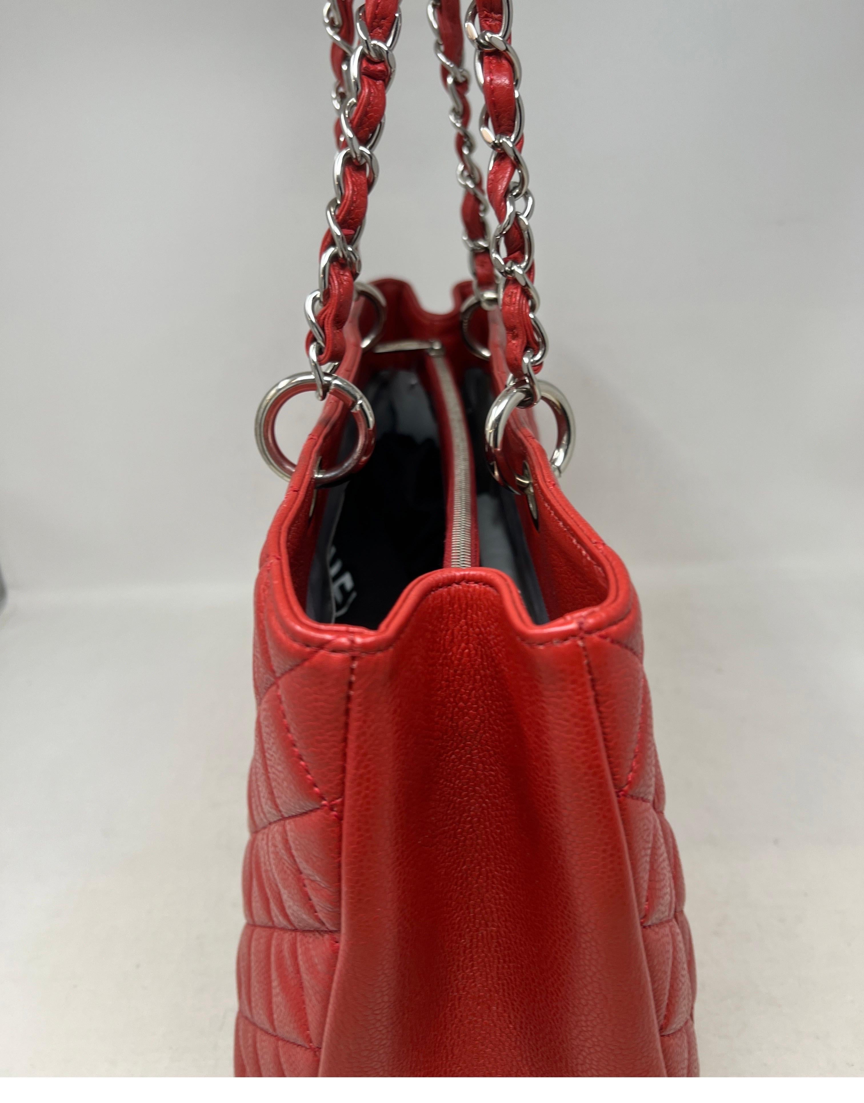Chanel Red Grand Shopper Tote 15
