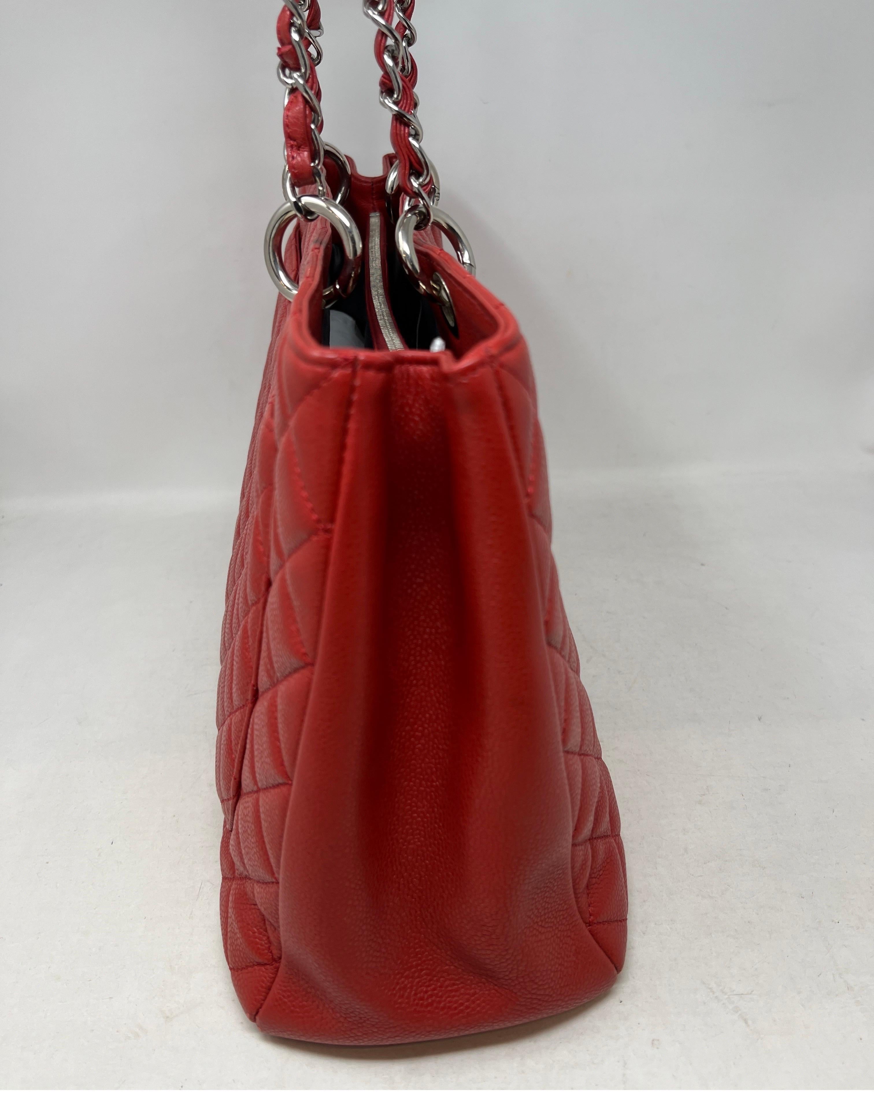 Chanel Red Grand Shopper Tote 1
