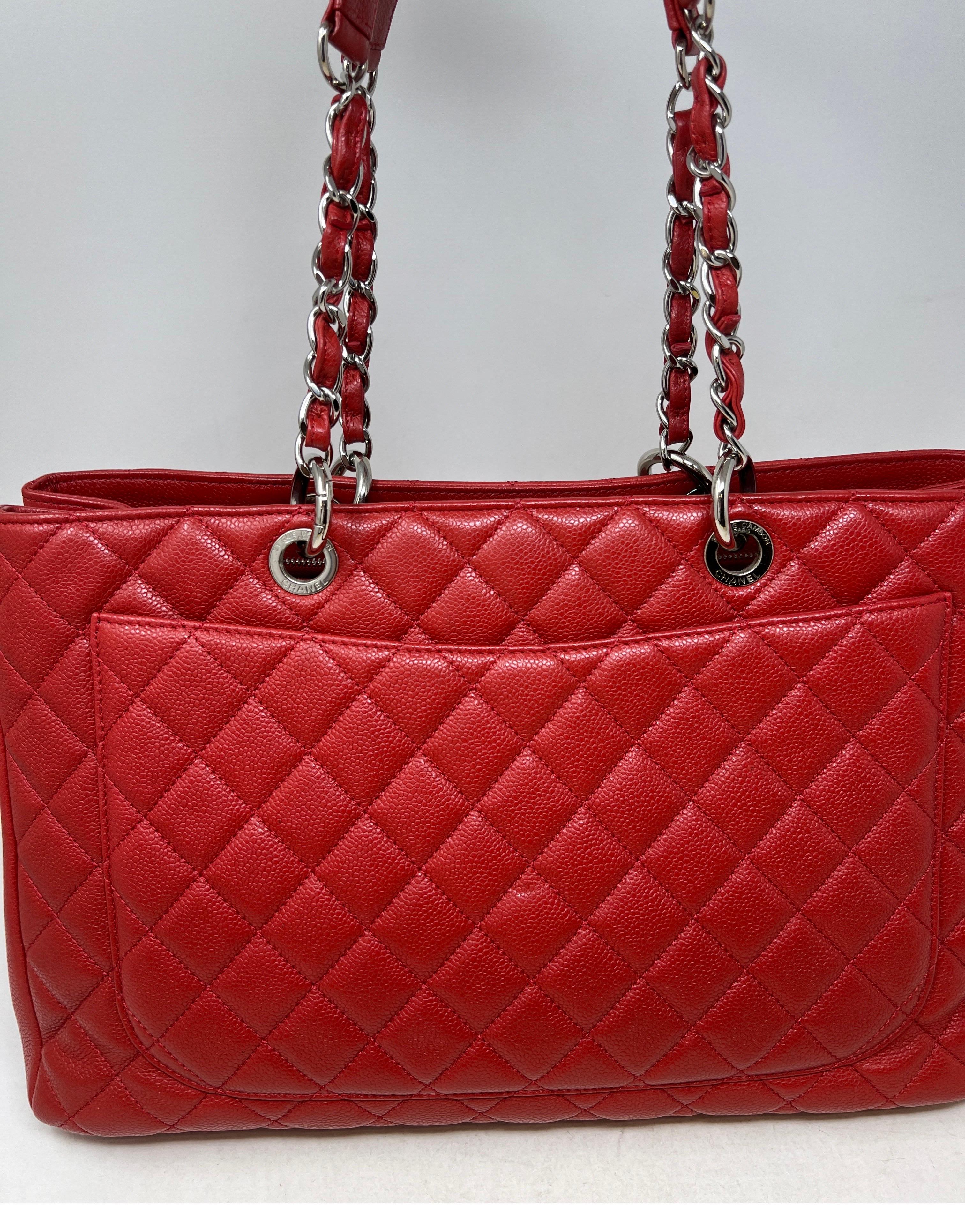 Chanel Red Grand Shopper Tote 2