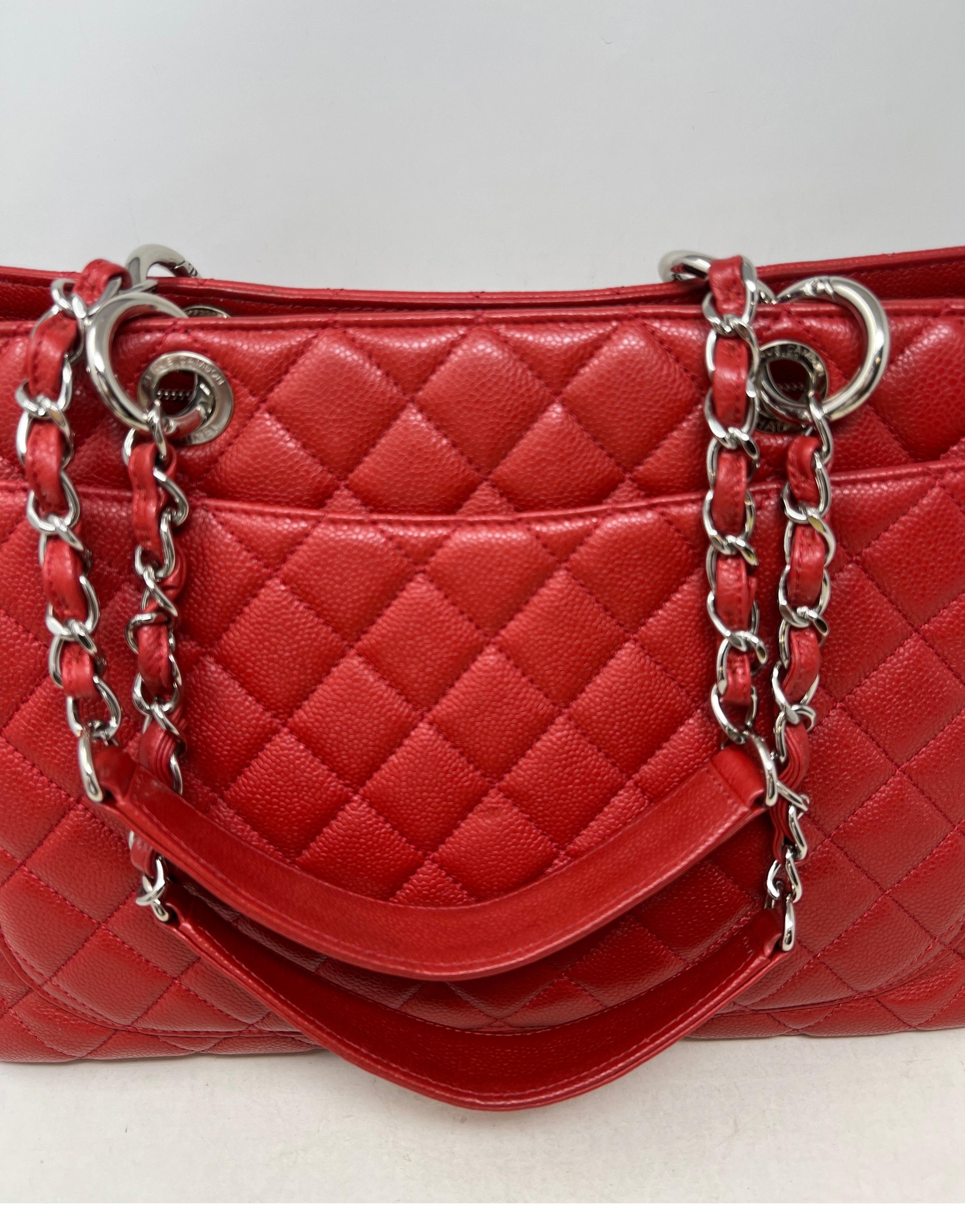 Chanel Red Grand Shopper Tote 5