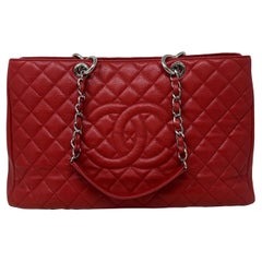 Chanel Red Grand Shopper Tote