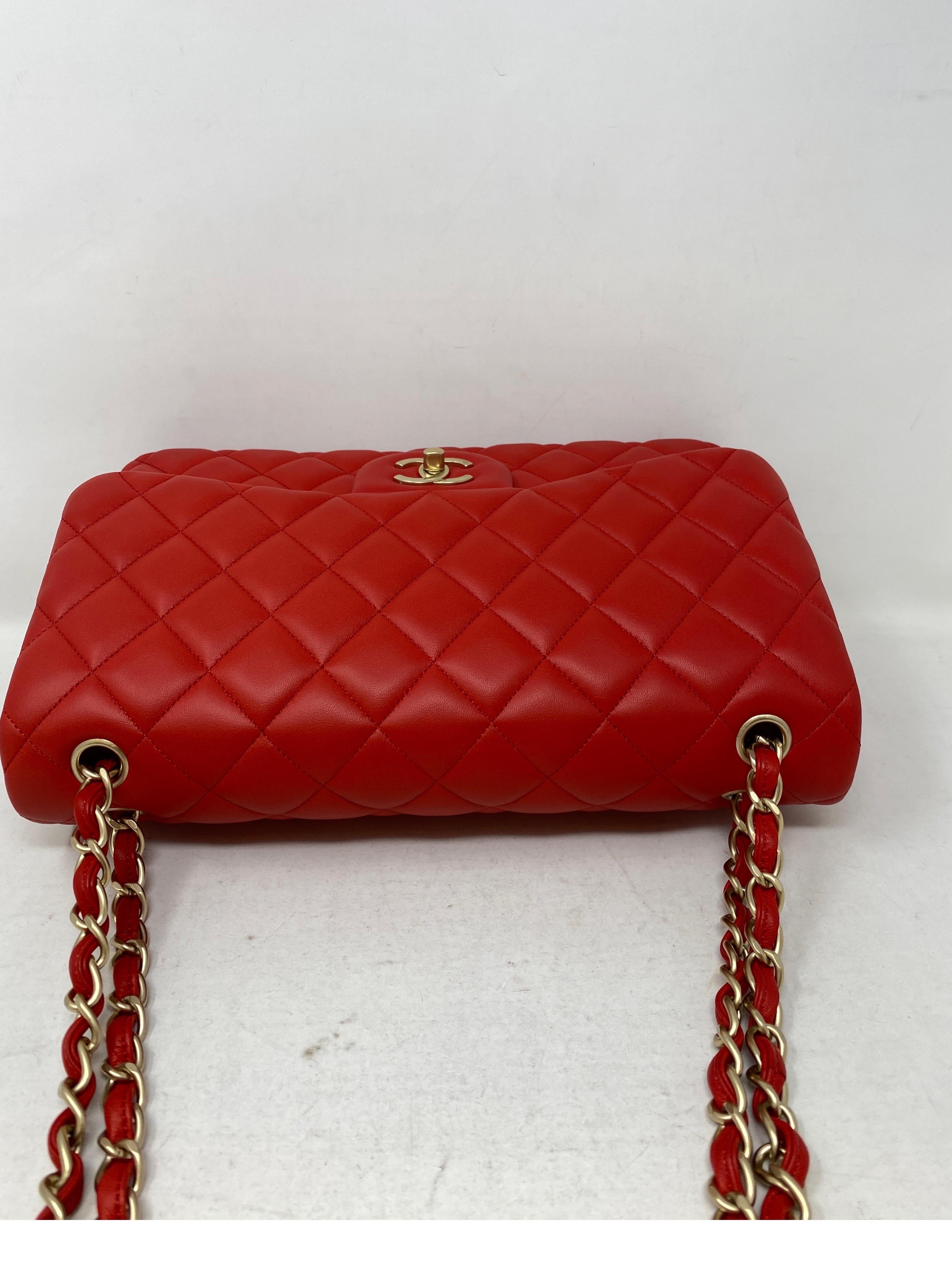 Chanel Red Jumbo Bag  3