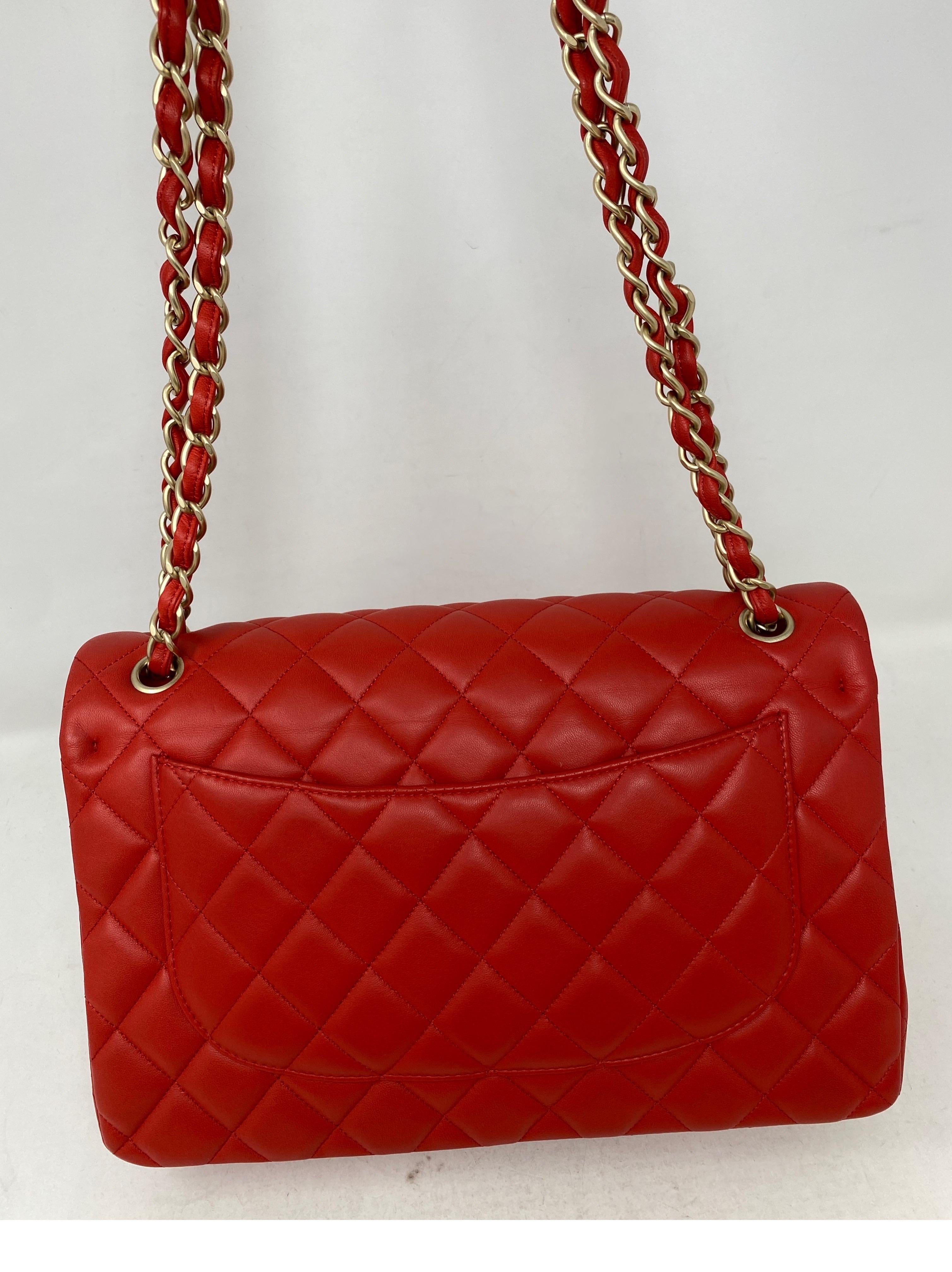 Chanel Red Jumbo Bag  13