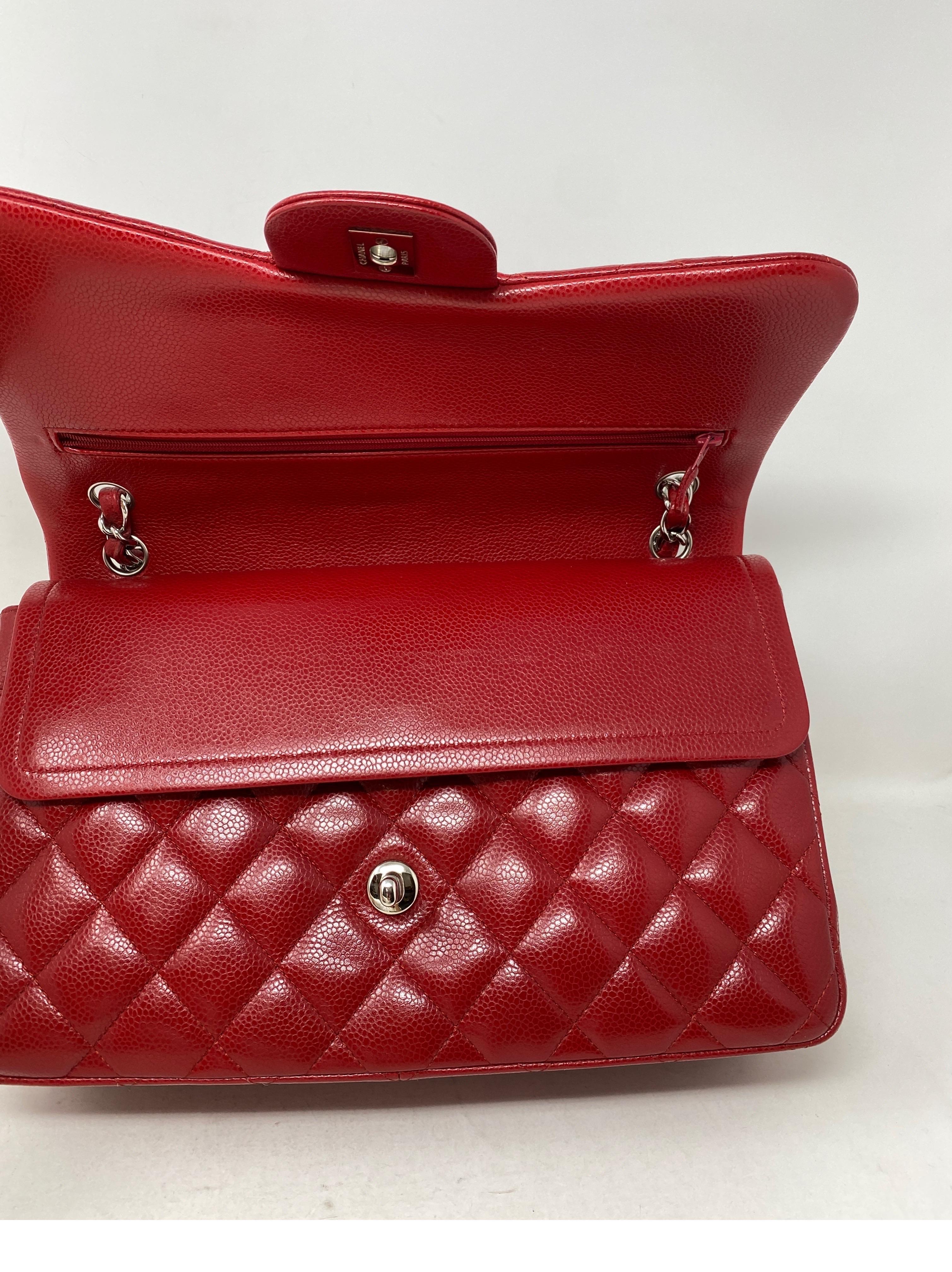 Chanel Red Jumbo Double Flap Bag  5