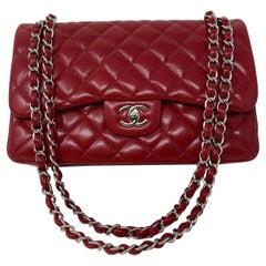 Chanel Red Jumbo Double Flap Bag