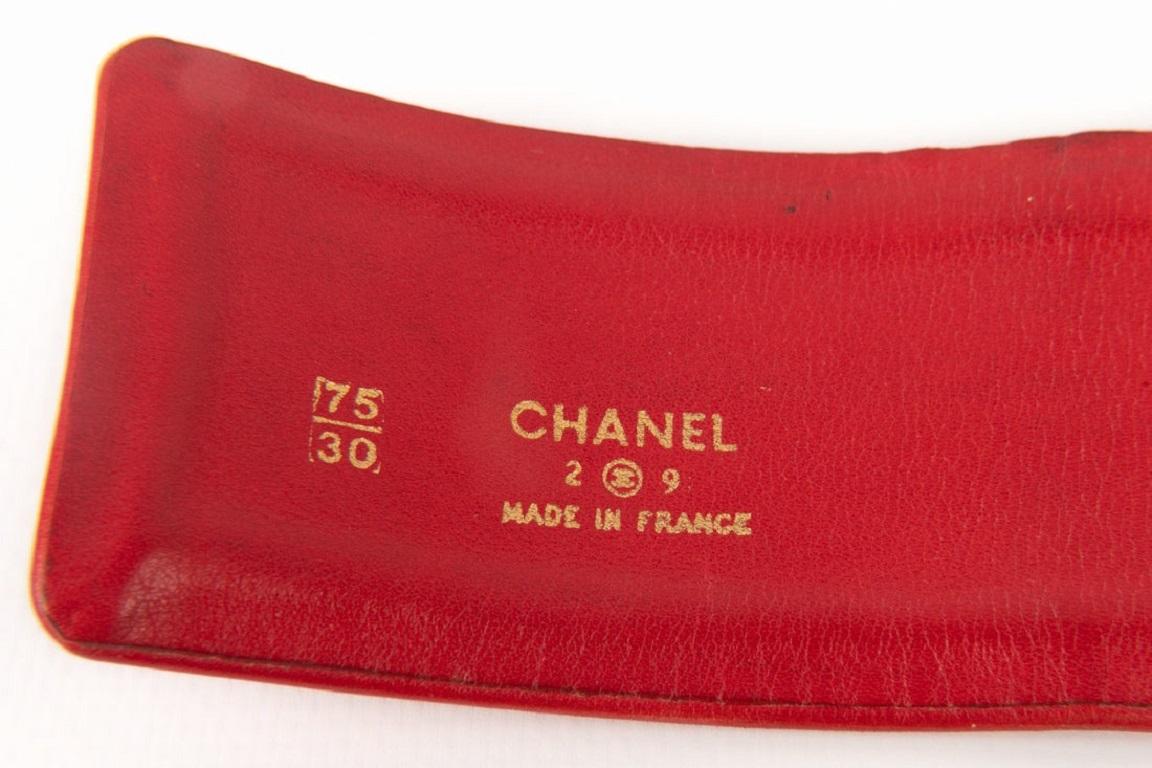 Chanel Red Lamb Leather Belt, 1992 For Sale 6