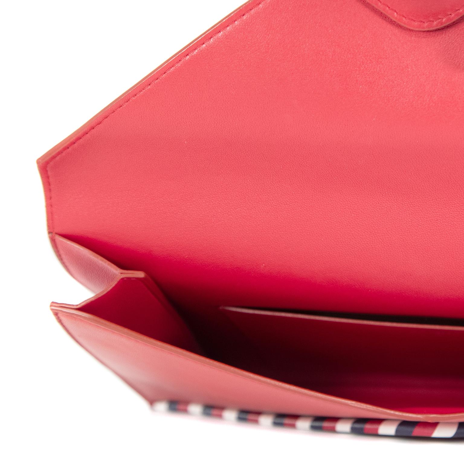 Rosso Pochette a busta Chanel in pelle d'agnello rossa Airlines