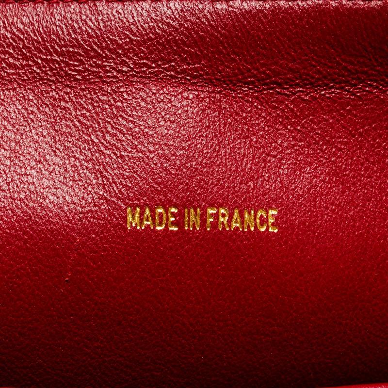 Chanel Red Lambskin CC Front Pocket Shoulder Bag 6