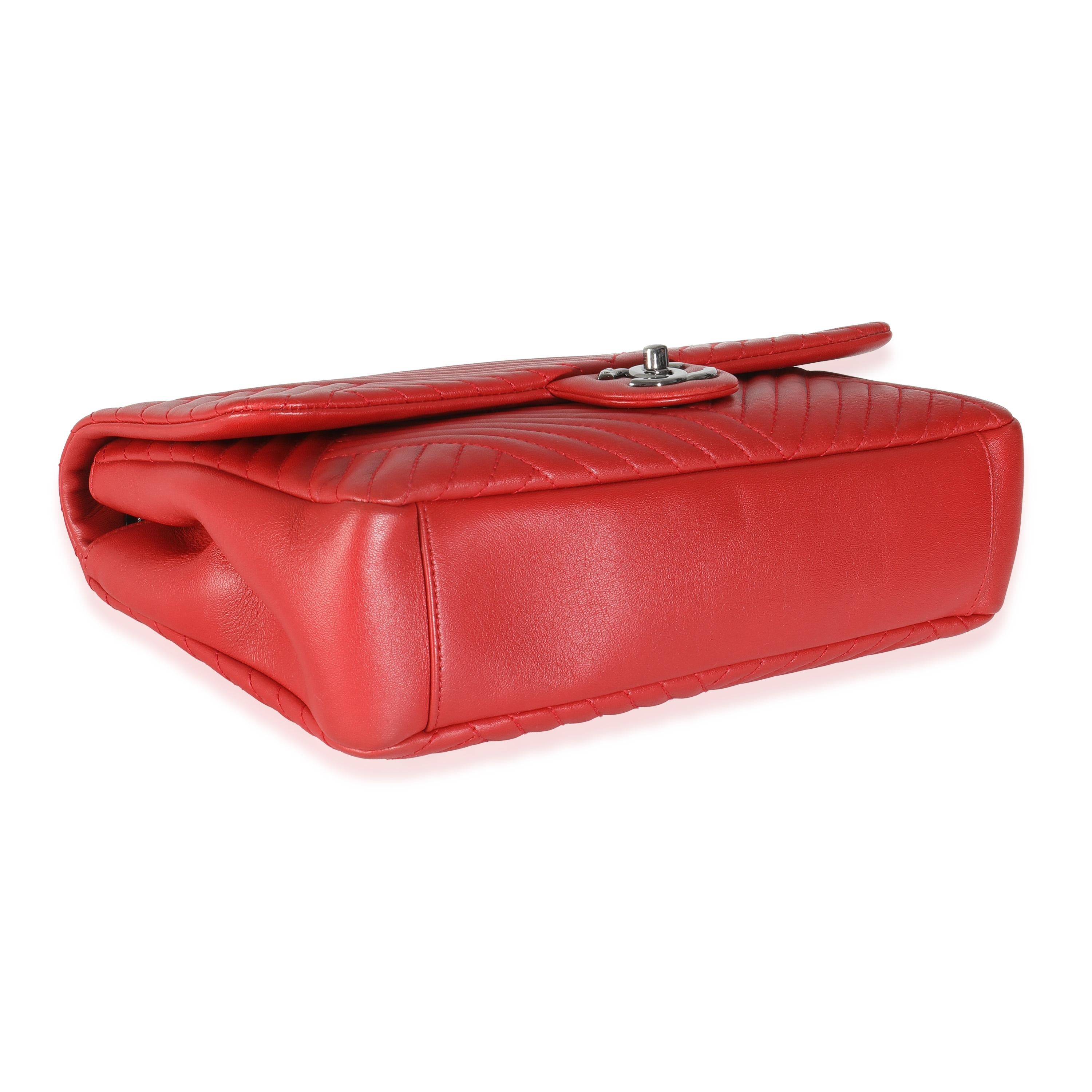 Chanel Red Lambskin CC Medium Crossing Flap Bag For Sale 3