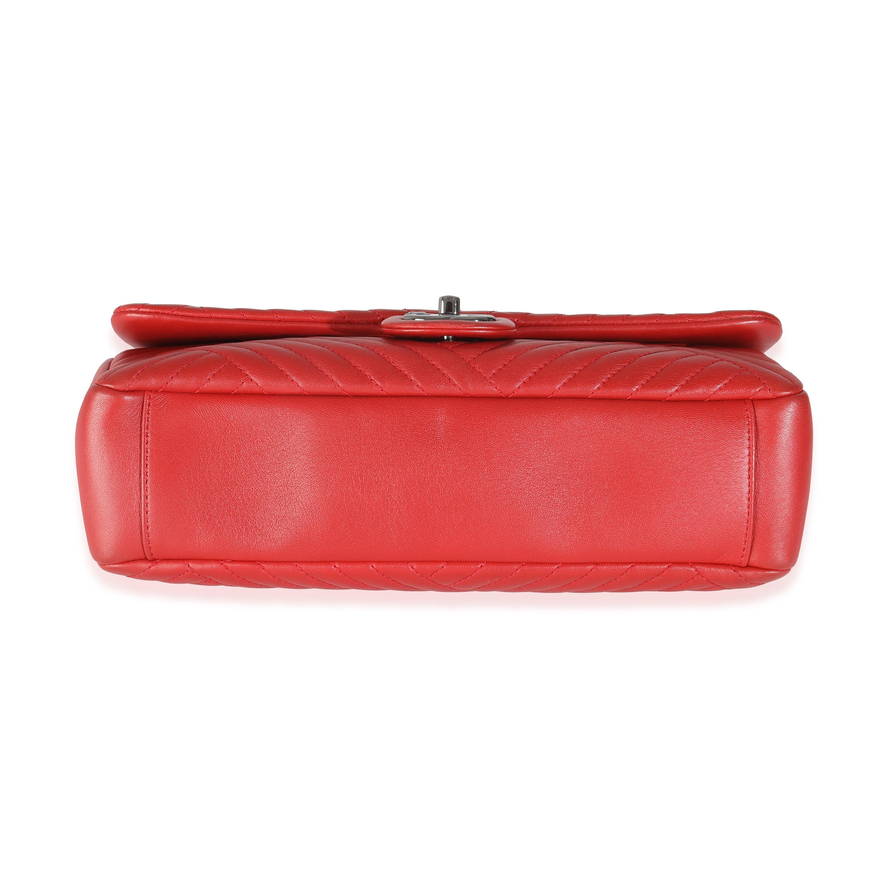 Chanel Red Lambskin CC Medium Crossing Flap Bag For Sale 4