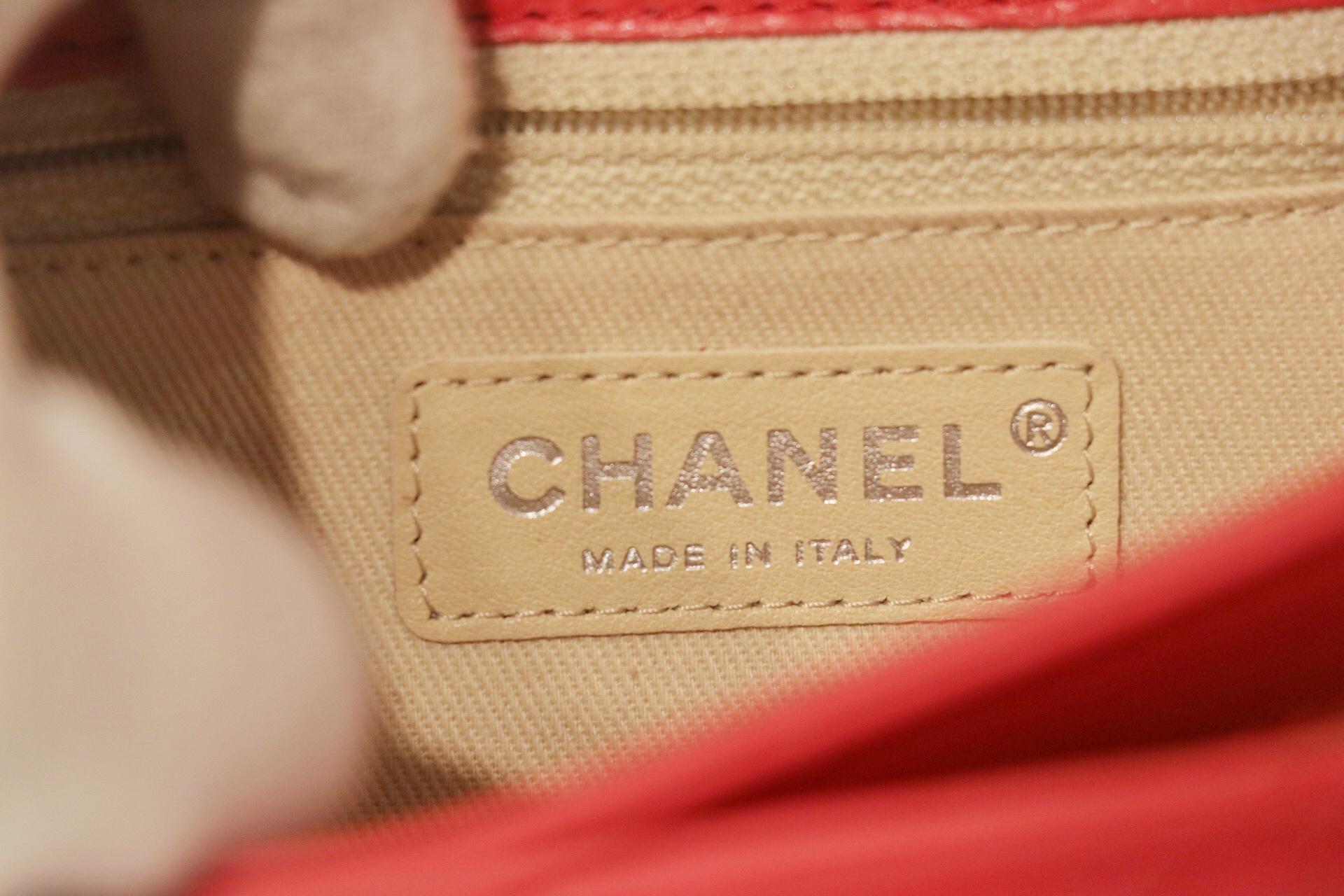 Women's Chanel Red Lambskin Double Gusset Flap Bag