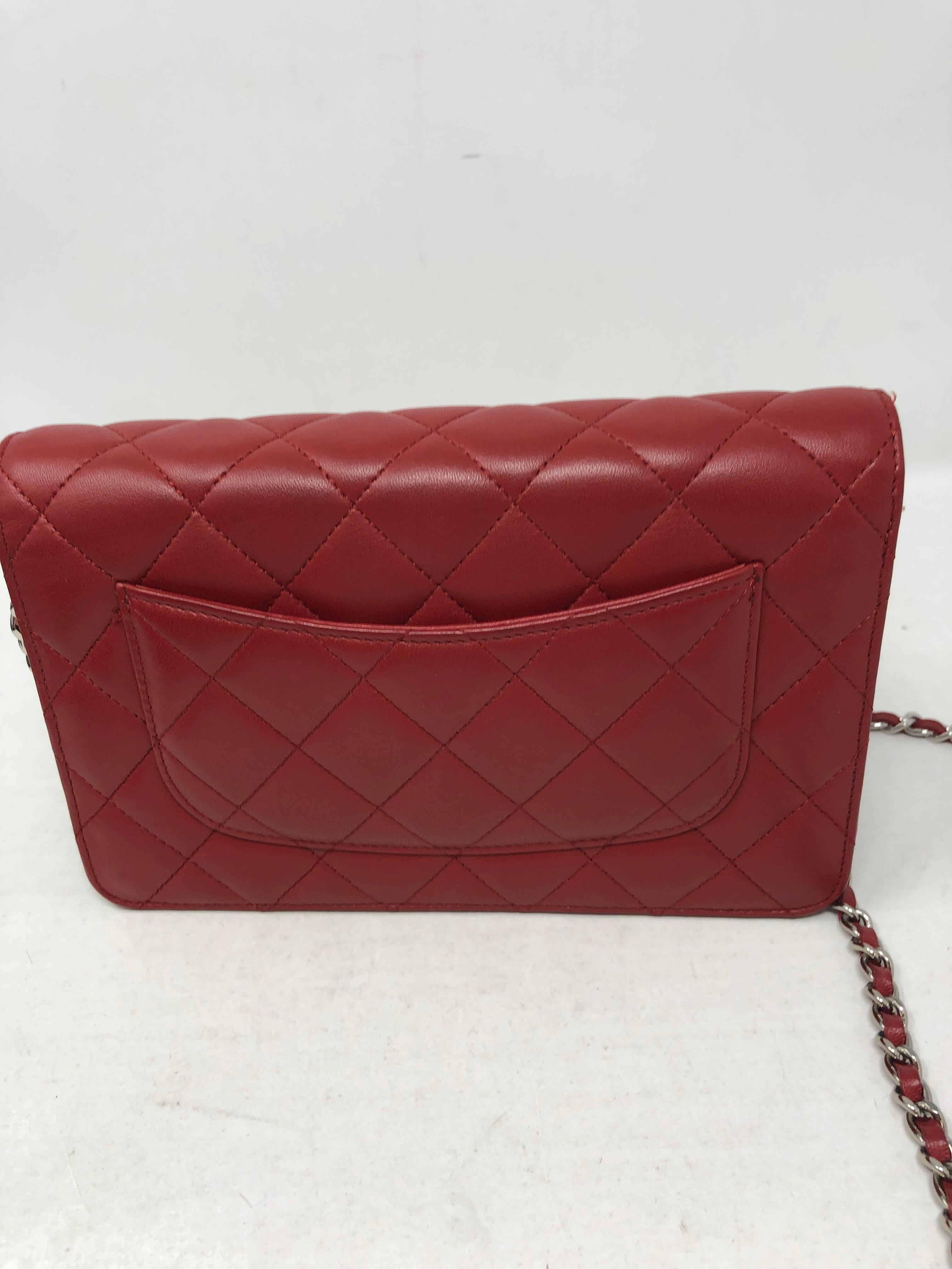 Chanel Red Lambskin WOC 6