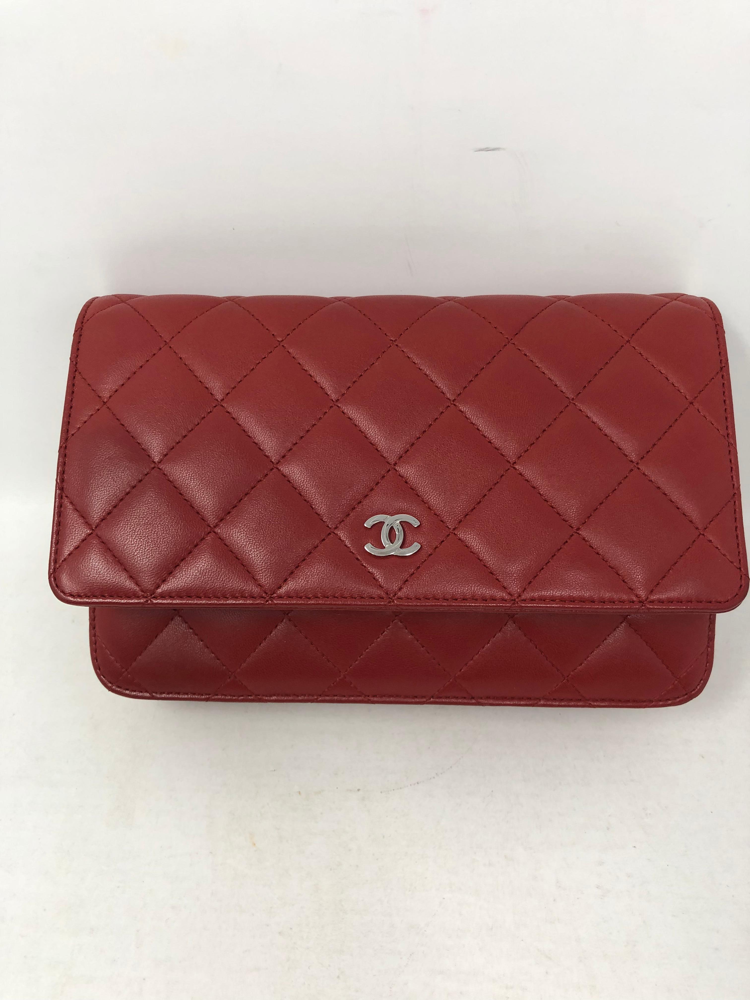 chanel woc red lambskin