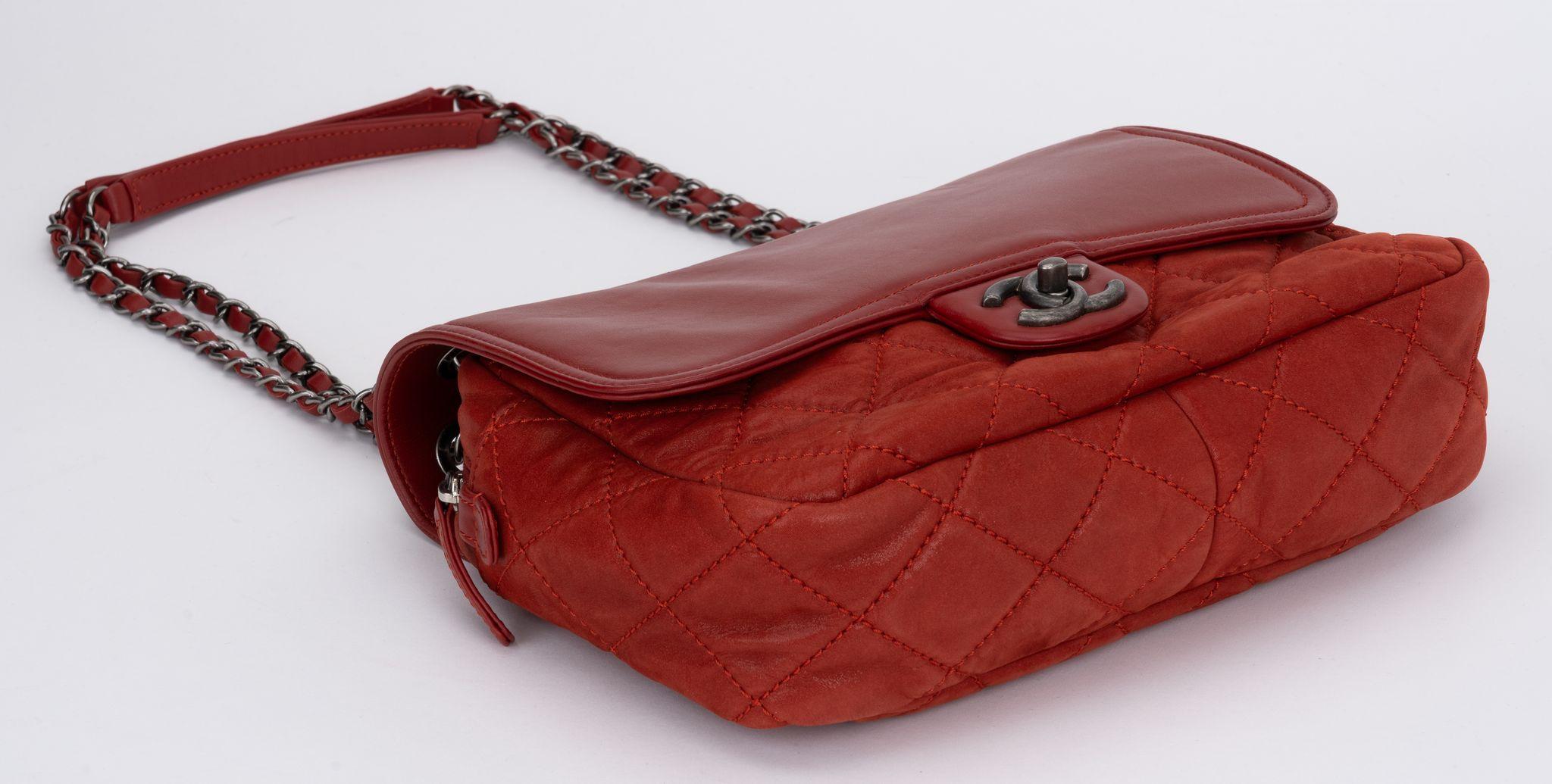 Chanel Red Large 2 Way Shoulder Bag For Sale 1