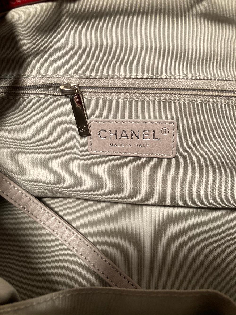Chanel Red Leather Bejing Backpack Shoulder Bag 4