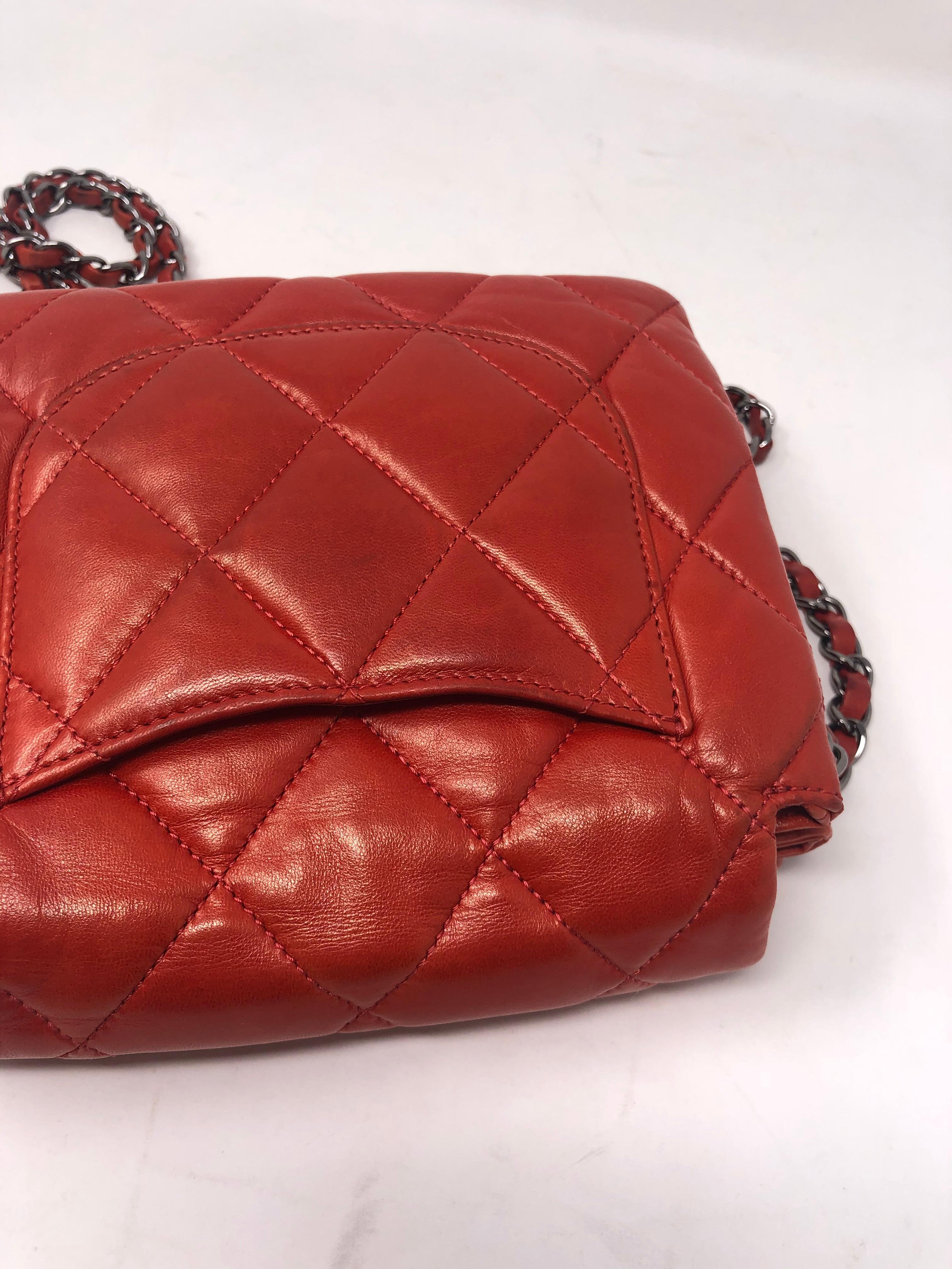 Chanel Red Leather Bag  6