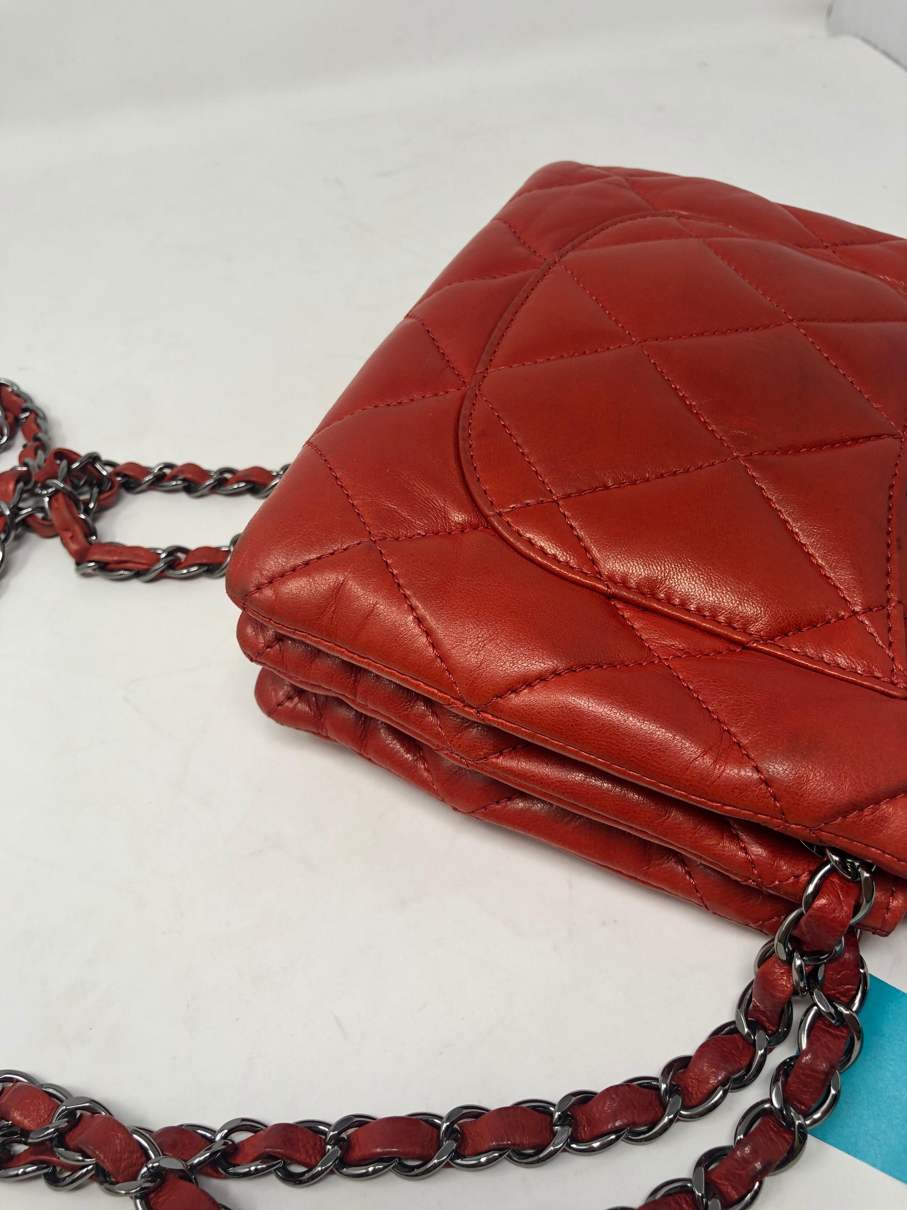Chanel Red Leather Bag  7