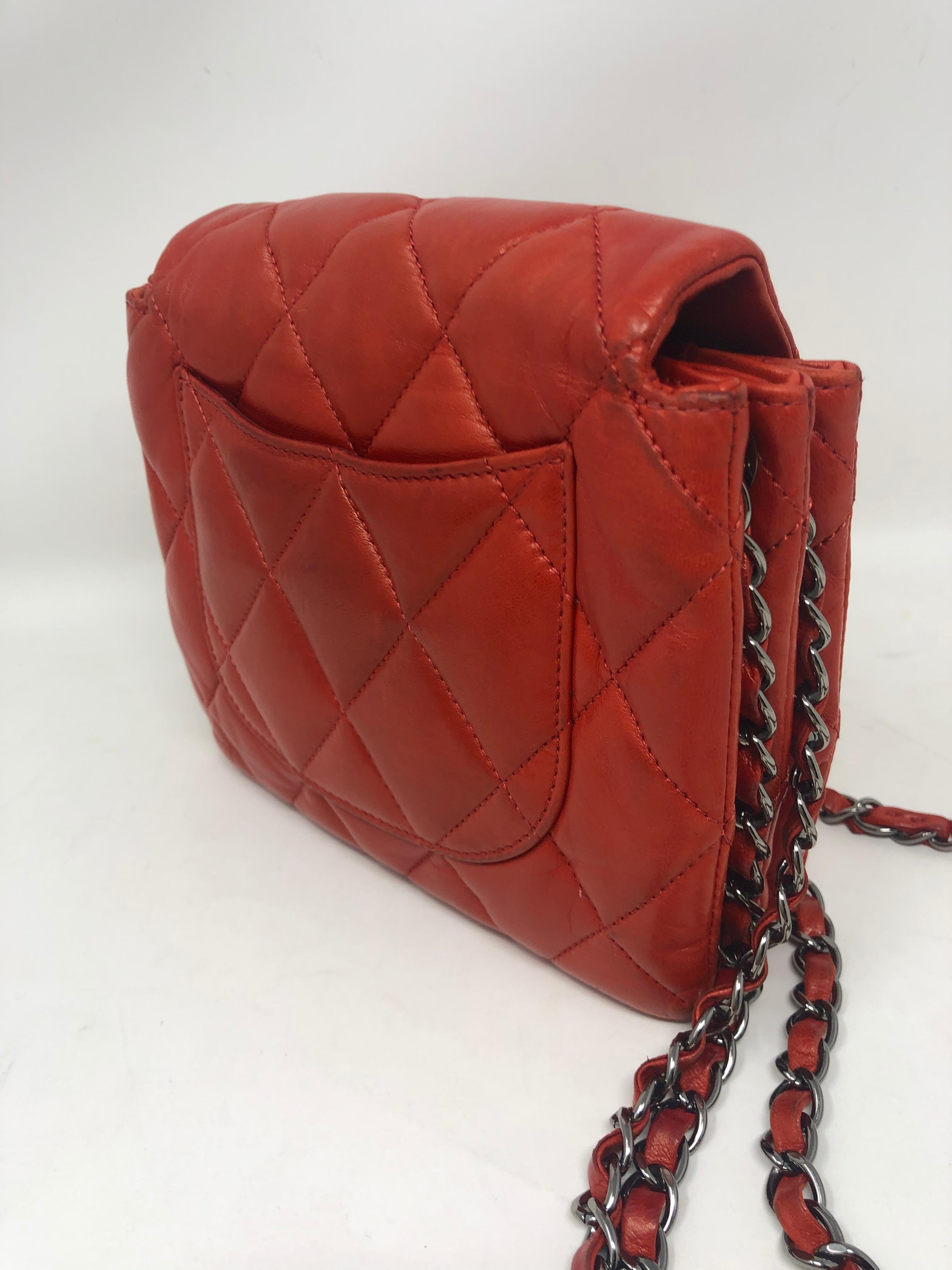 Women's or Men's Chanel Red Leather Bag 