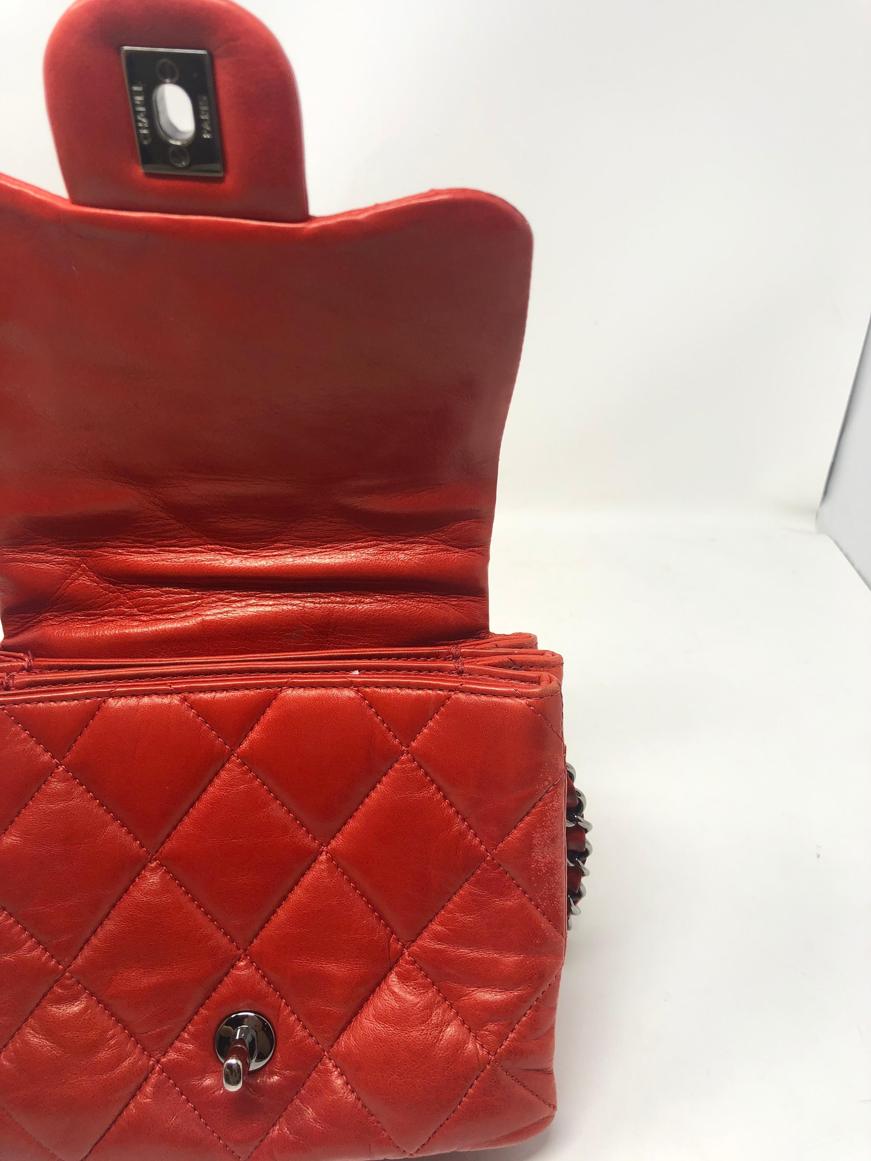 Chanel Red Leather Bag  2