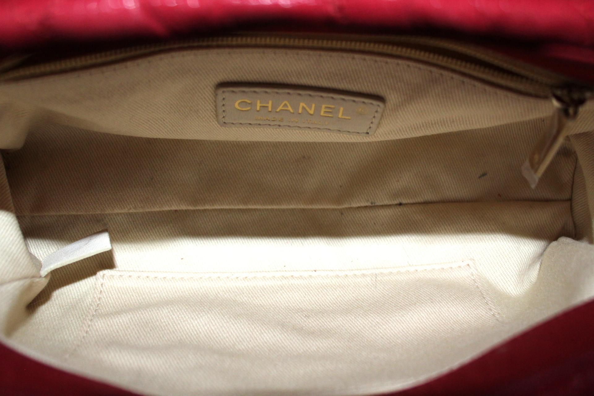 Chanel Red Leather Bag 2