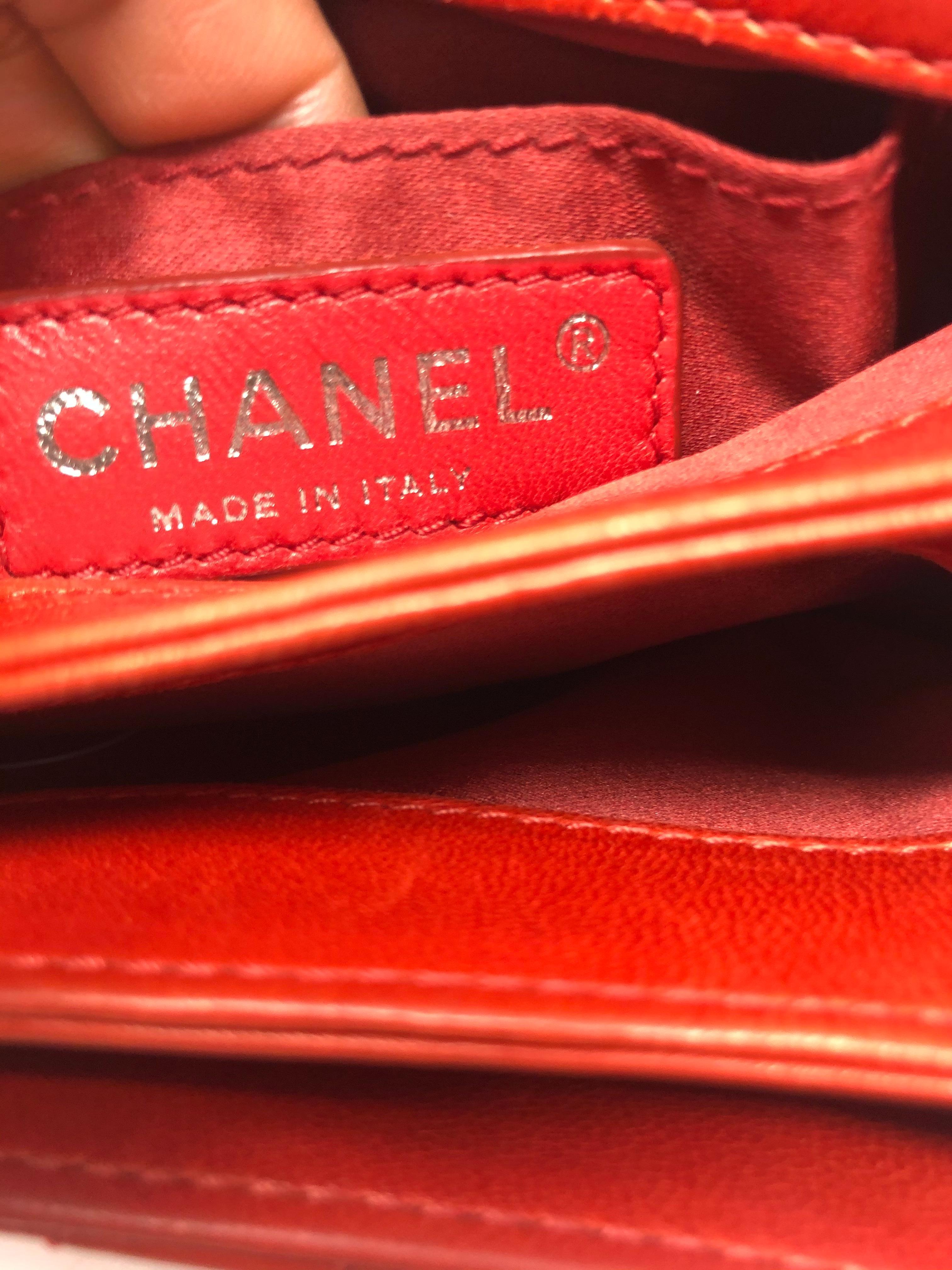 Chanel Red Leather Bag  4