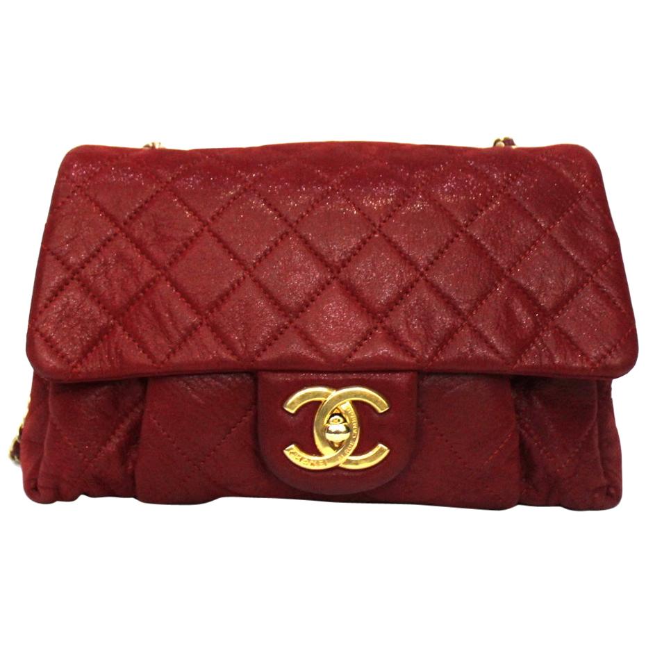 Chanel Red Leather Bag