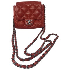 Chanel Red Leather Bag 