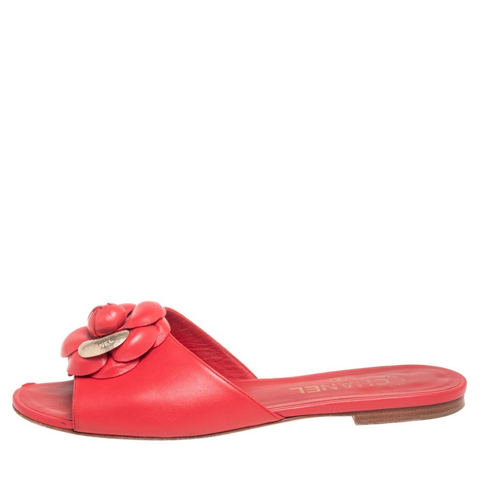 red chanel sandals
