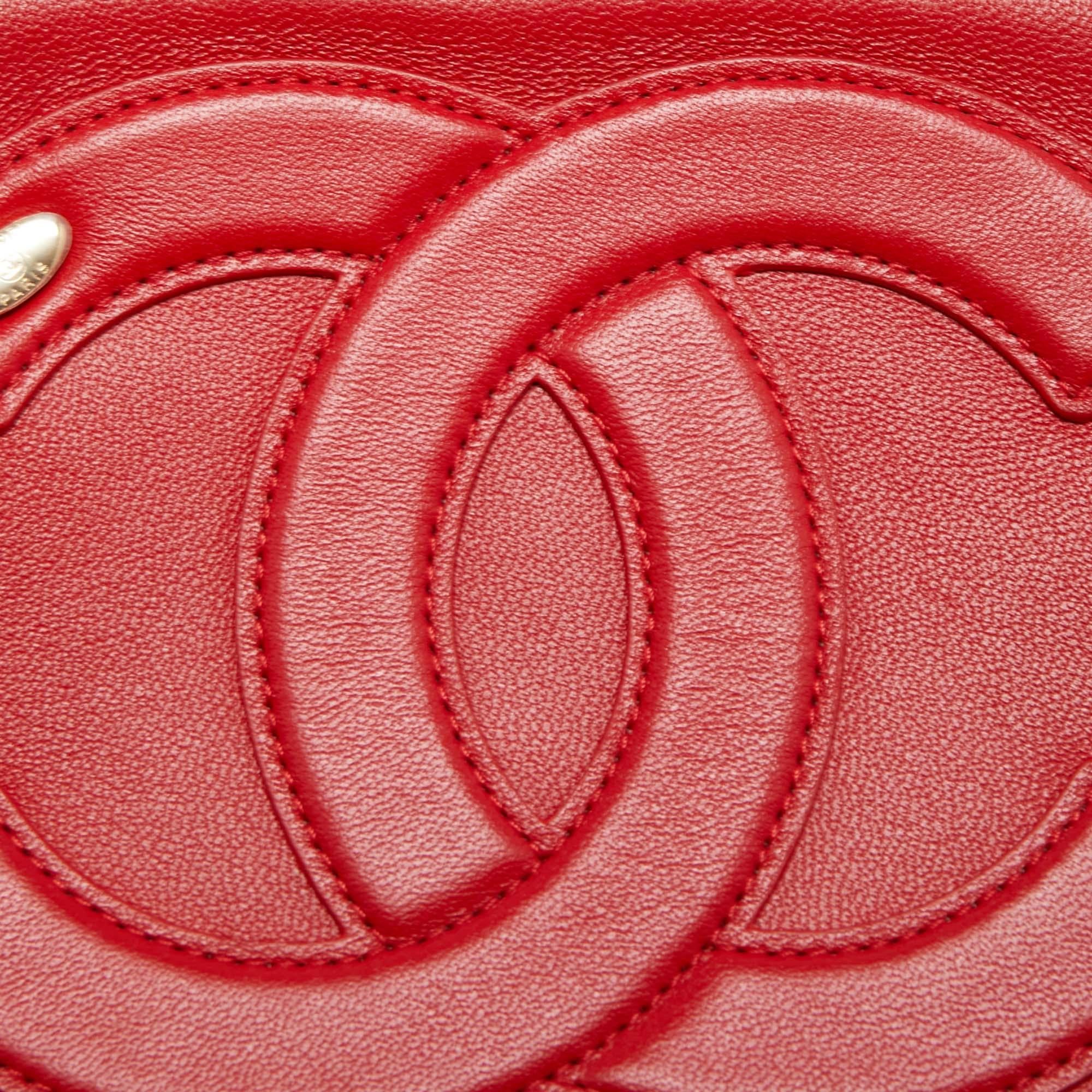 Chanel Red Leather CC Mania Waist Bag 8