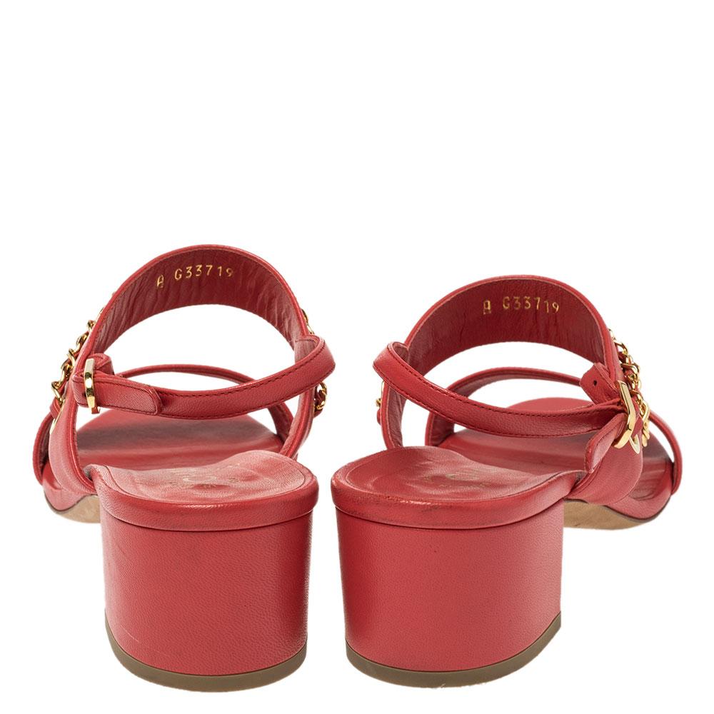 red chanel sandals