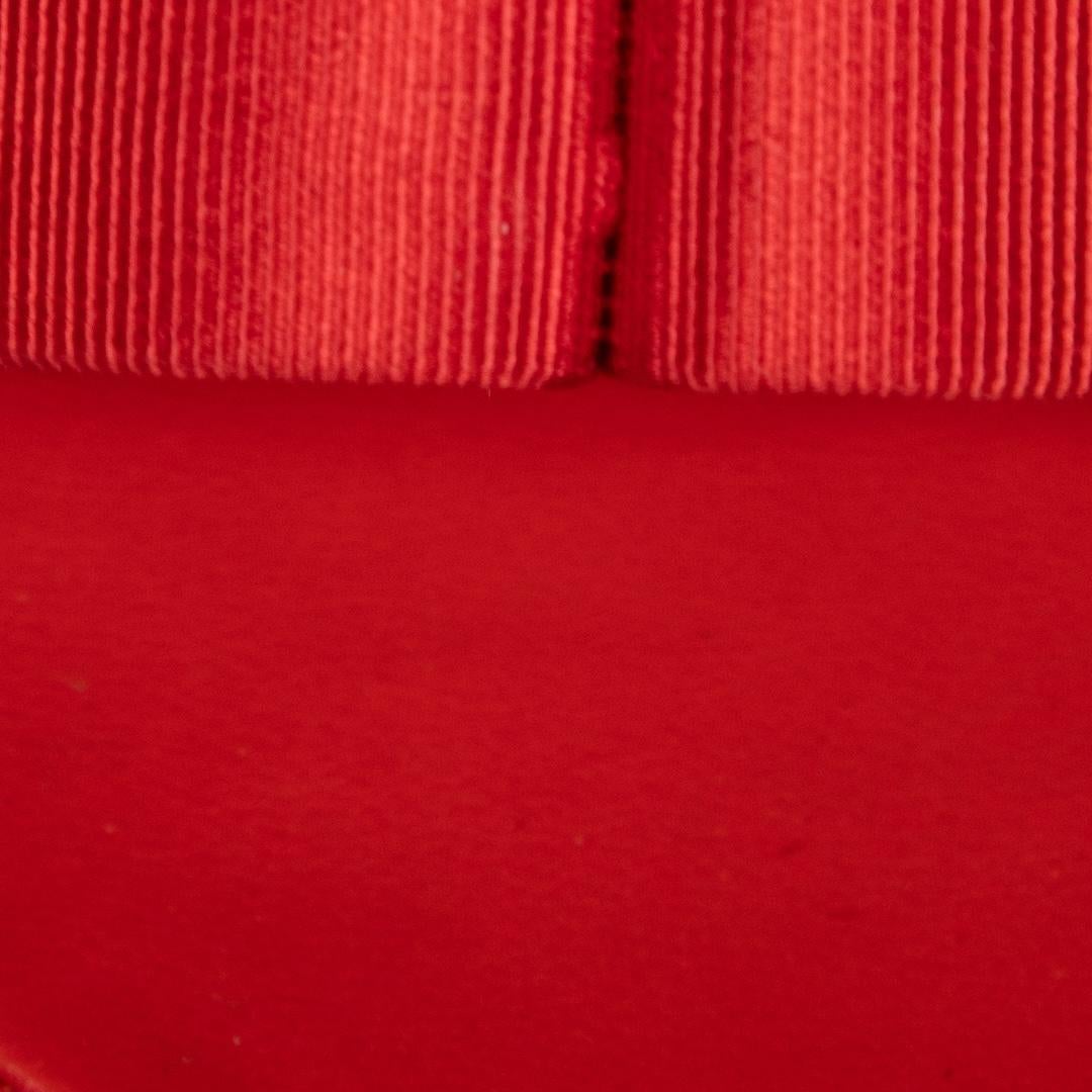 De las mujeres Chanel Sandalias de tacón de cuero rojo y corcho talla IT 40 en venta