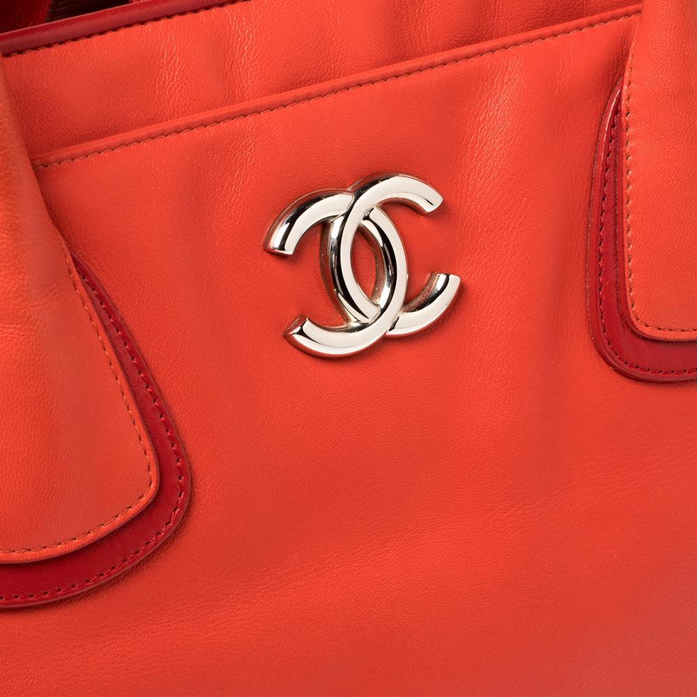 Chanel Red Leather Executive Cerf Shopper Tote 3