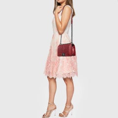 Chanel Red Leather Medium Paris-Edinburgh Celtic Boy Bag