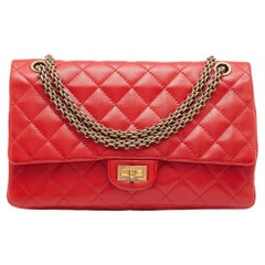Chanel Red Lipstick Quilted Leather Reissue 2.55 Classic 226 Flap Bag