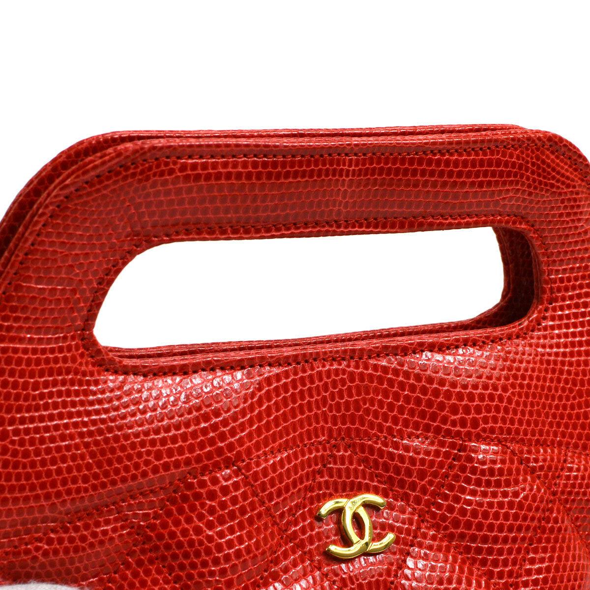 Chanel Red Lizard Exotic Small Mini 2 in 1 Gold Top Handle Satchel shoulder Bag in Box

Lizard
Leather
Gold tone hardware
Leather lining
Date code present
Made in France
Handle drop 2