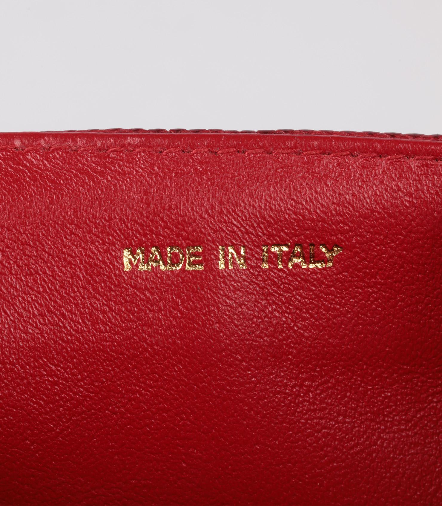 Chanel Rote Eidechsenleder Vintage Timeless Mini Flap Bag im Angebot 2