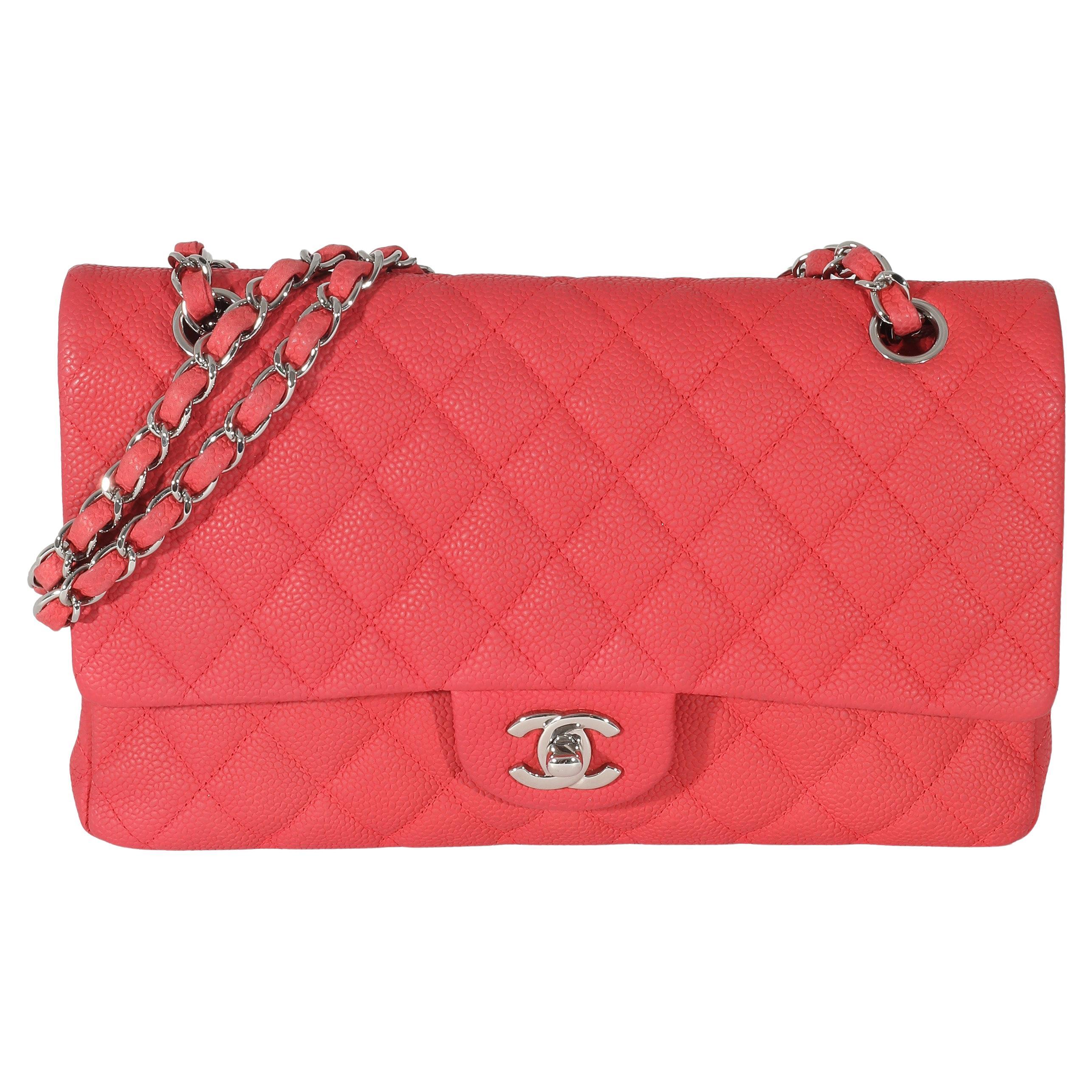 Chanel Red Matte Caviar Medium Double Flap Bag