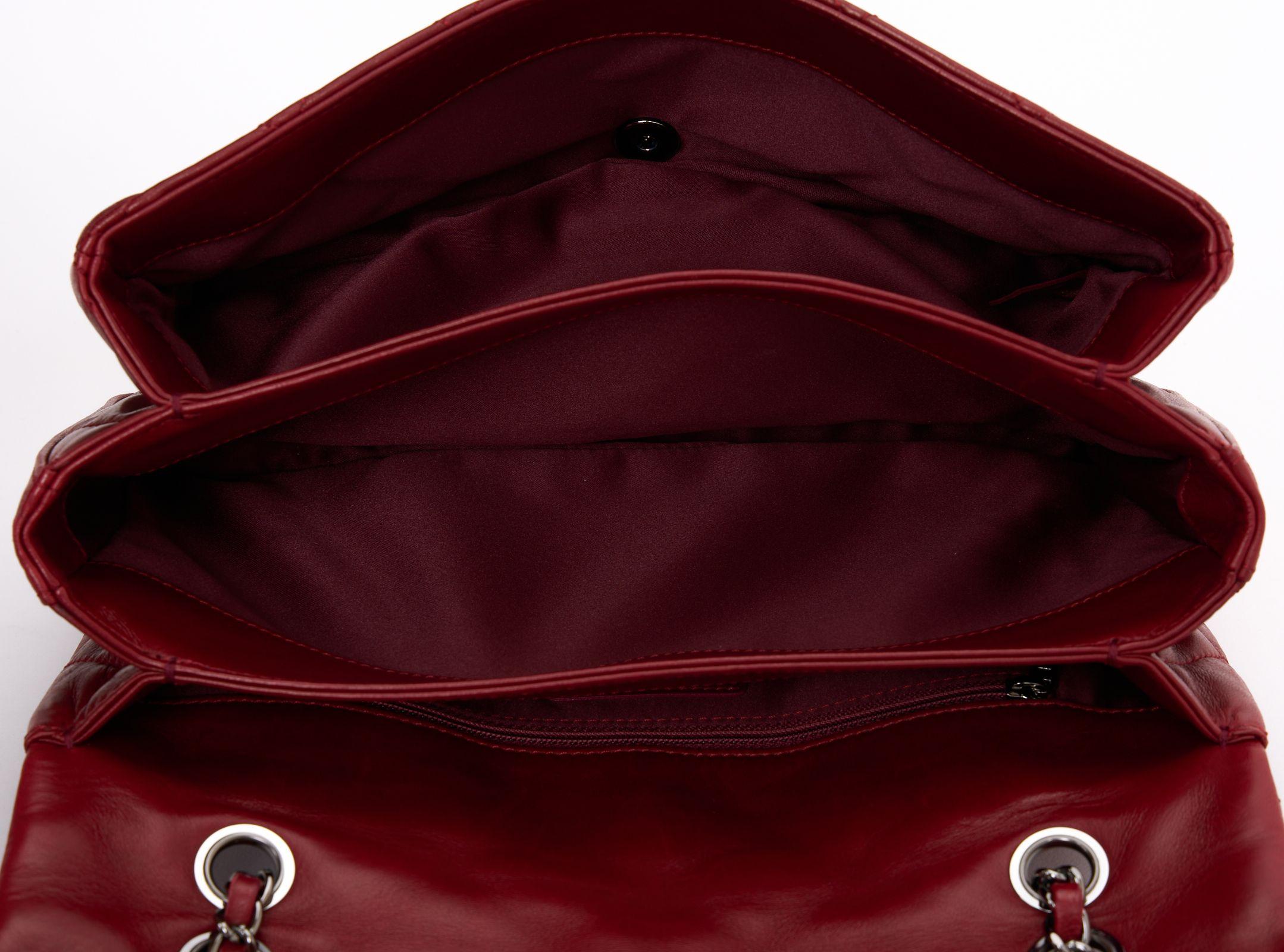 Chanel Red Maxi Accordion Flap Bag For Sale 2
